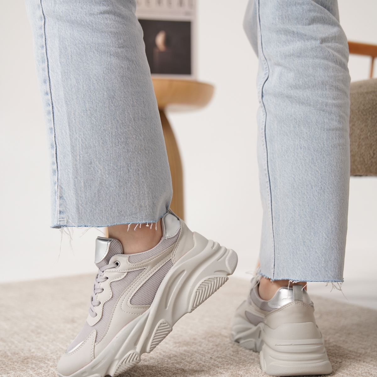 D383 Günlük Ortopedik Kadın Sneaker Spor Ayakkabı - Görsel 5