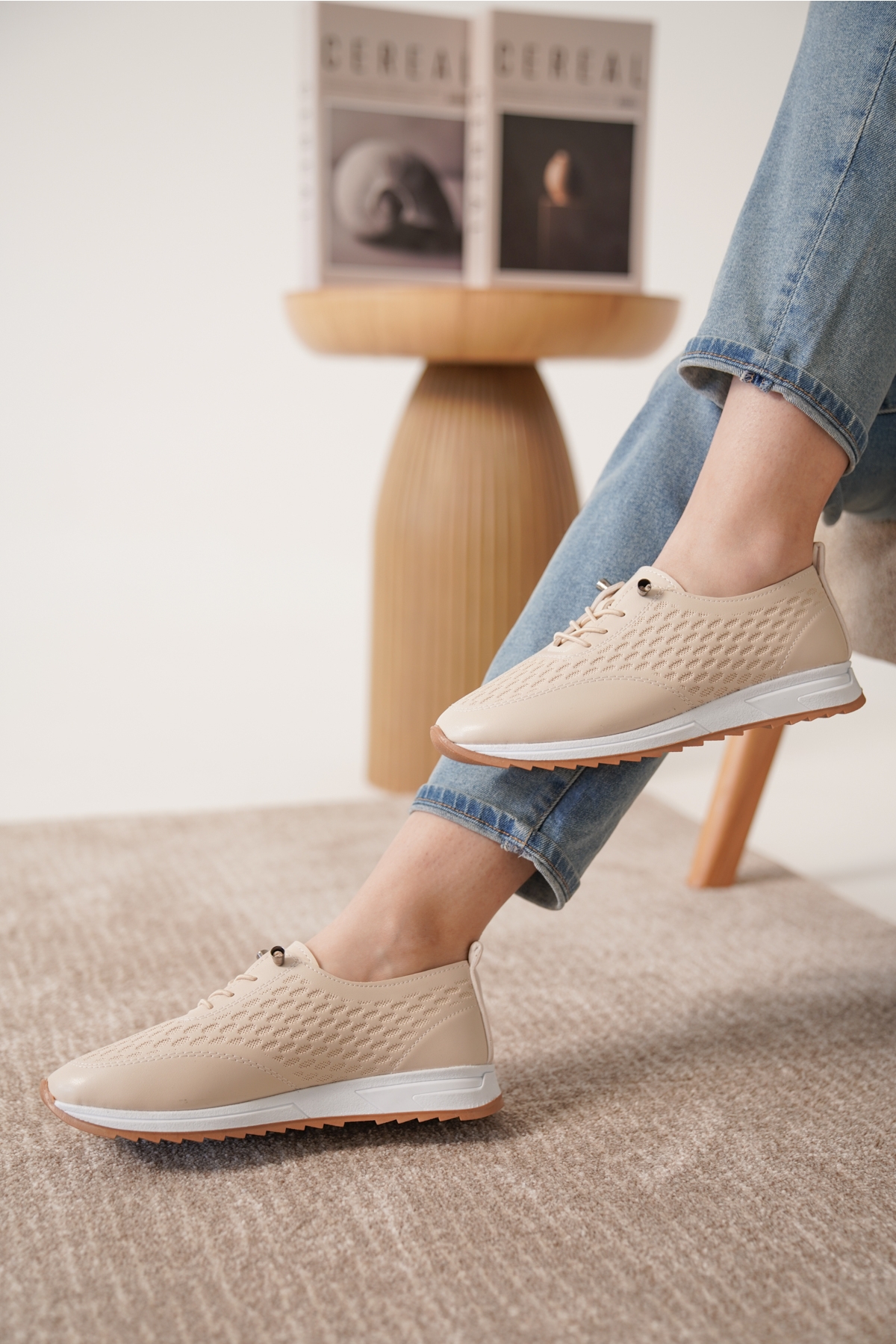 D0155 Günlük Ortopedik Kadın Sneaker Spor Ayakkabı - Görsel 4