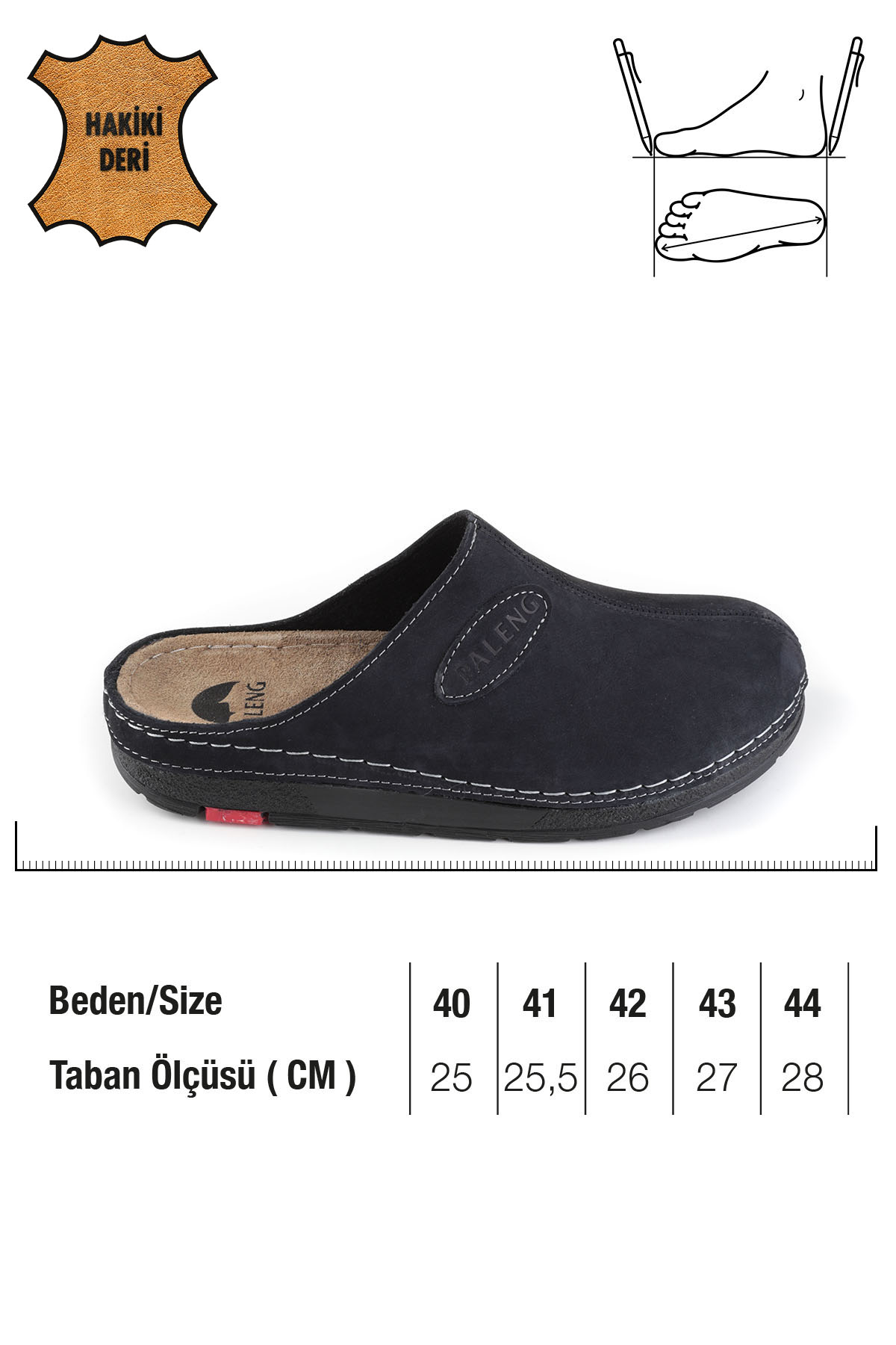 Gezer Kışlık Hakiki Deri Erkek Terlik - Görsel 3