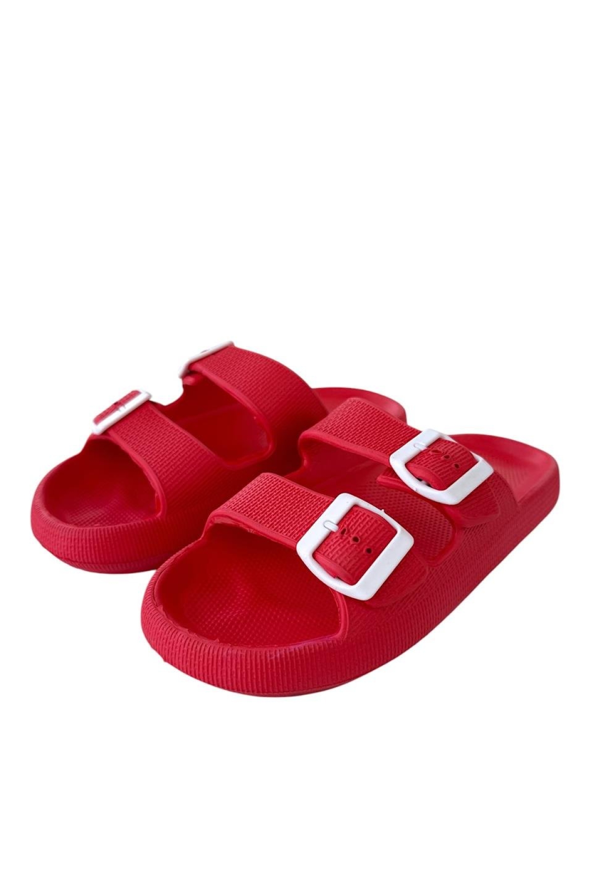 Unisex Çift Tokalı Medikal Hafif Eva Terlik KIRMIZI - Görsel 7