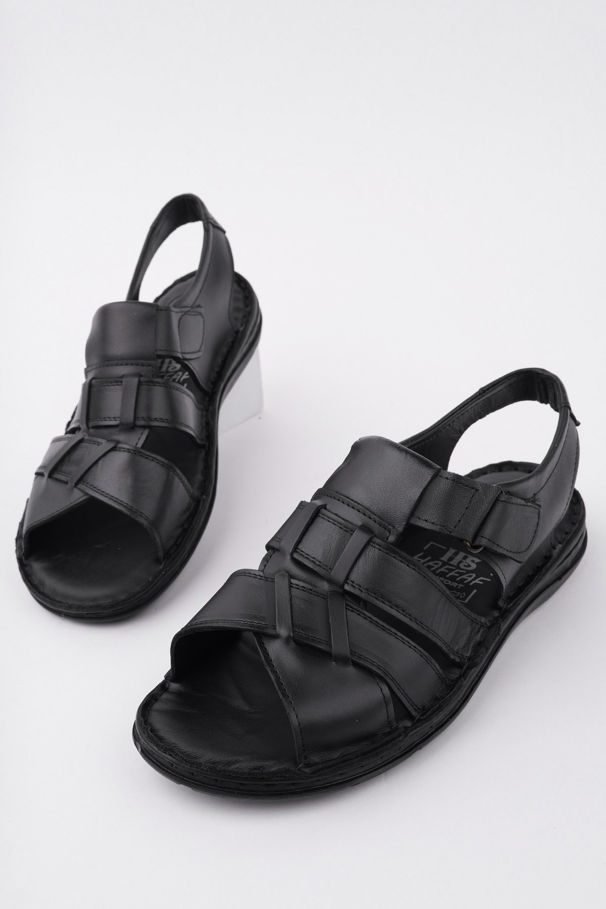 Charles Garantili Erkek Günlük Hakiki Deri Rahat Yumuşak Taban Ortopedik Sandalet - Görsel 8