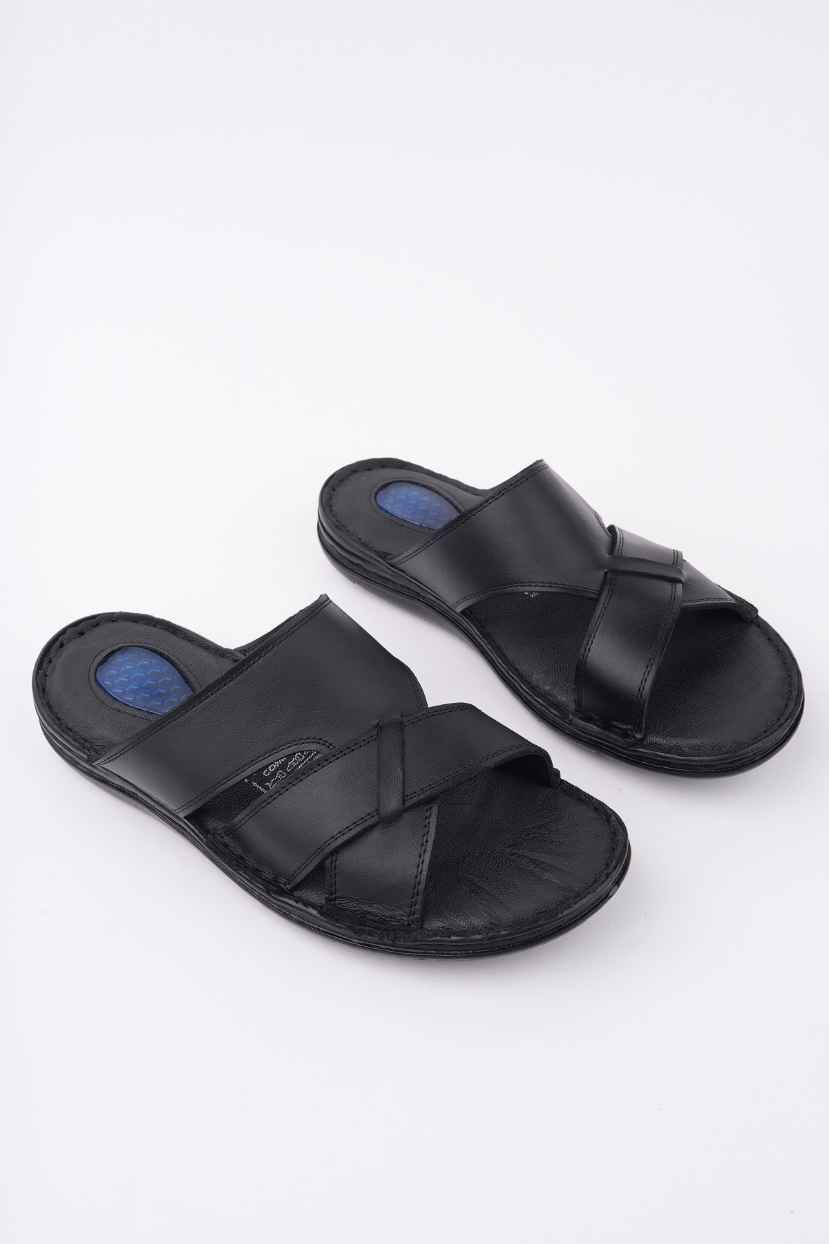 Eco Garantili Erkek Günlük Hakiki Deri Rahat Yumuşak Taban Ortopedik Terlik - Görsel 8