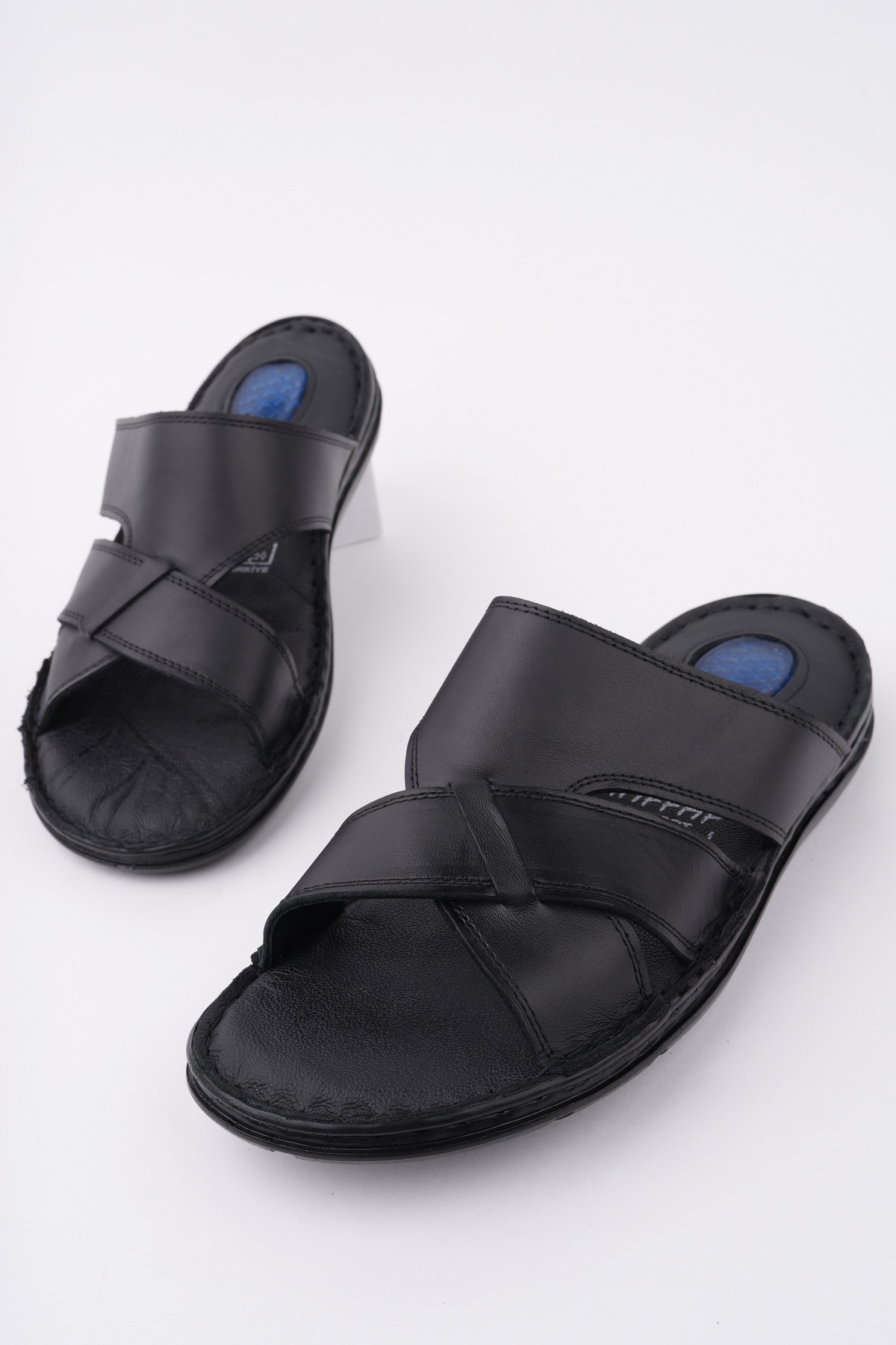 Eco Garantili Erkek Günlük Hakiki Deri Rahat Yumuşak Taban Ortopedik Terlik - Görsel 9