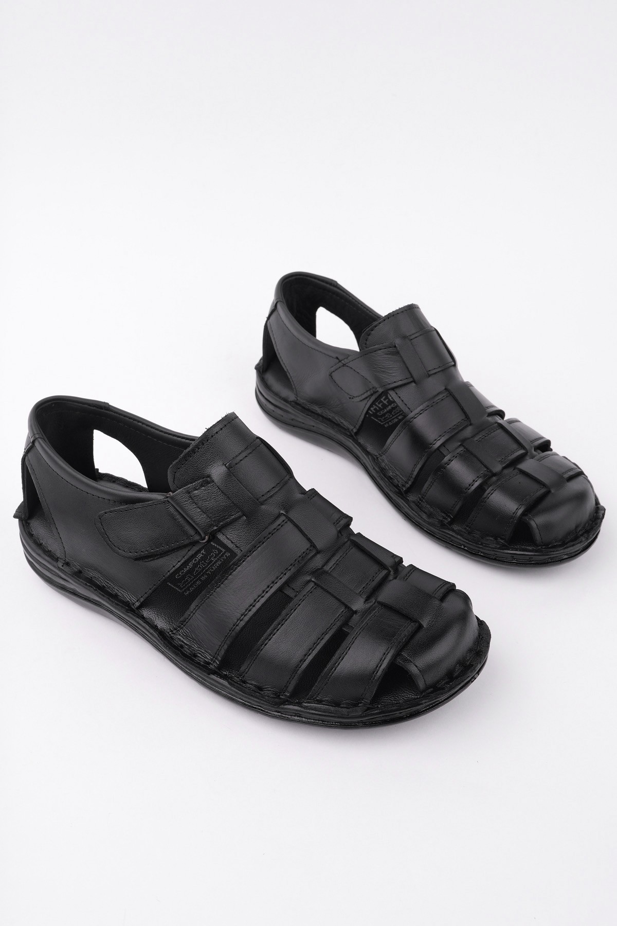 Edinburg Garantili Erkek Günlük Hakiki Deri Rahat Yumuşak Taban Ortopedik Sandalet - Görsel 8