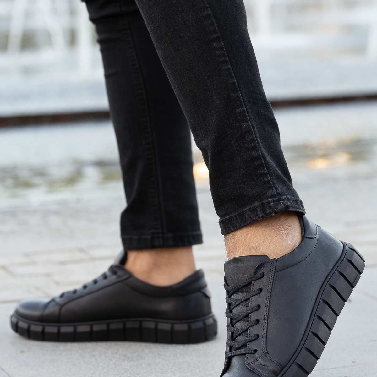 Garantili D075 Hakiki Deri Günlük Ortopedik Erkek Klasik Ayakkabı - Görsel 8