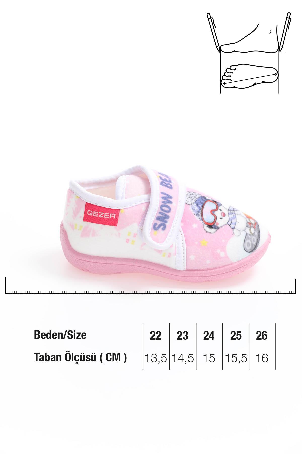 03205 Kız Çocuk Günlük Cırtlı Panduf Ev Kreş Ayakkabı - Görsel 3