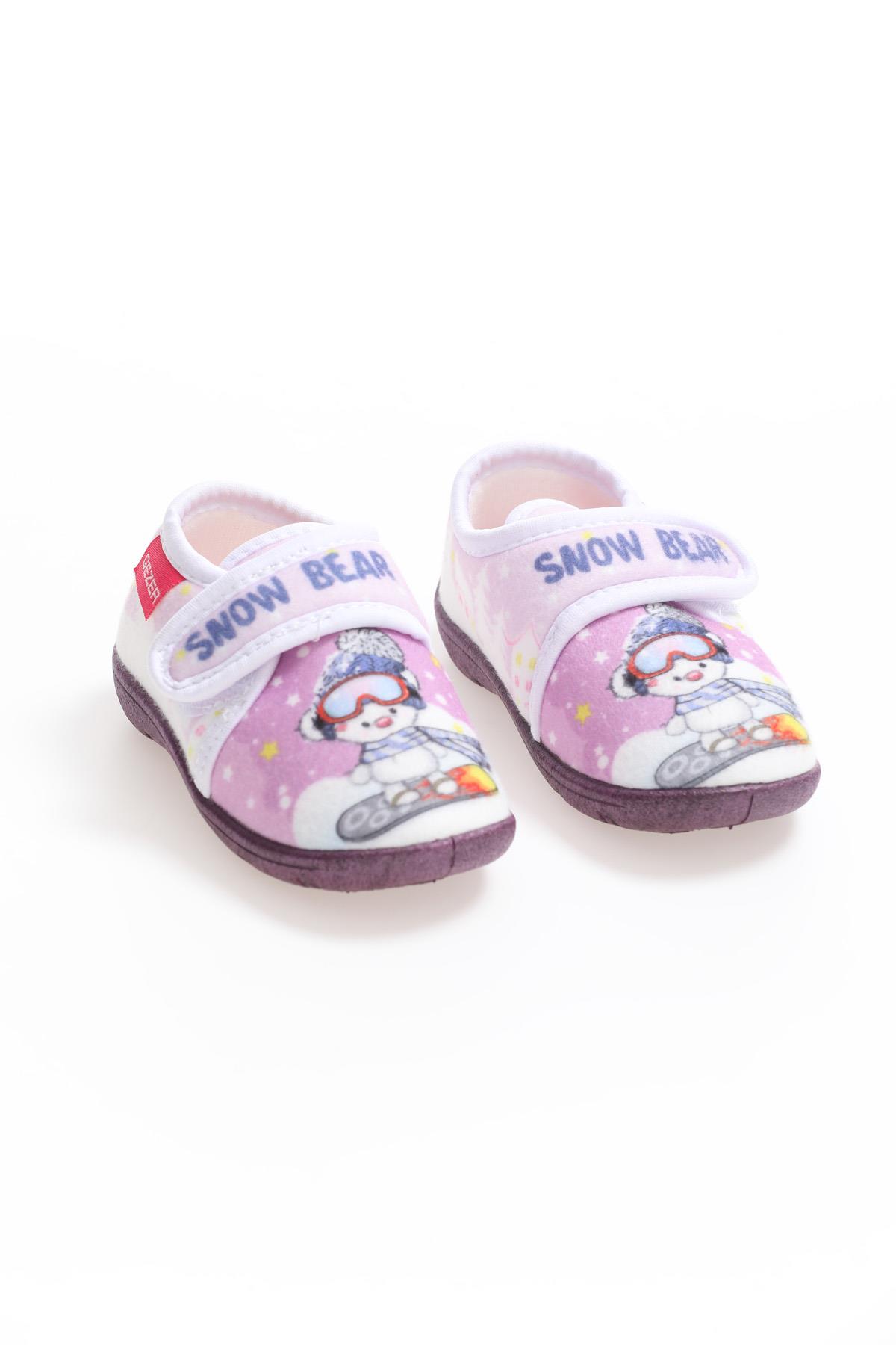 03205 Kız Çocuk Günlük Cırtlı Panduf Ev Kreş Ayakkabı - Görsel 2