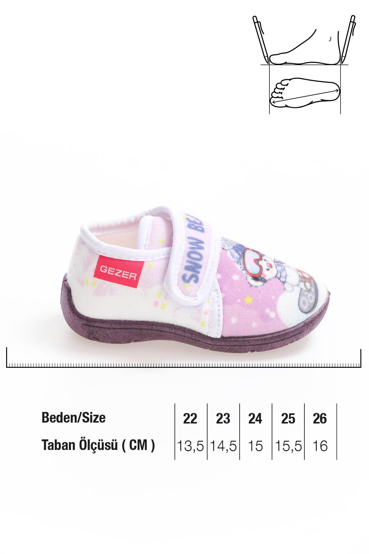 03205 Kız Çocuk Günlük Cırtlı Panduf Ev Kreş Ayakkabı - Görsel 3