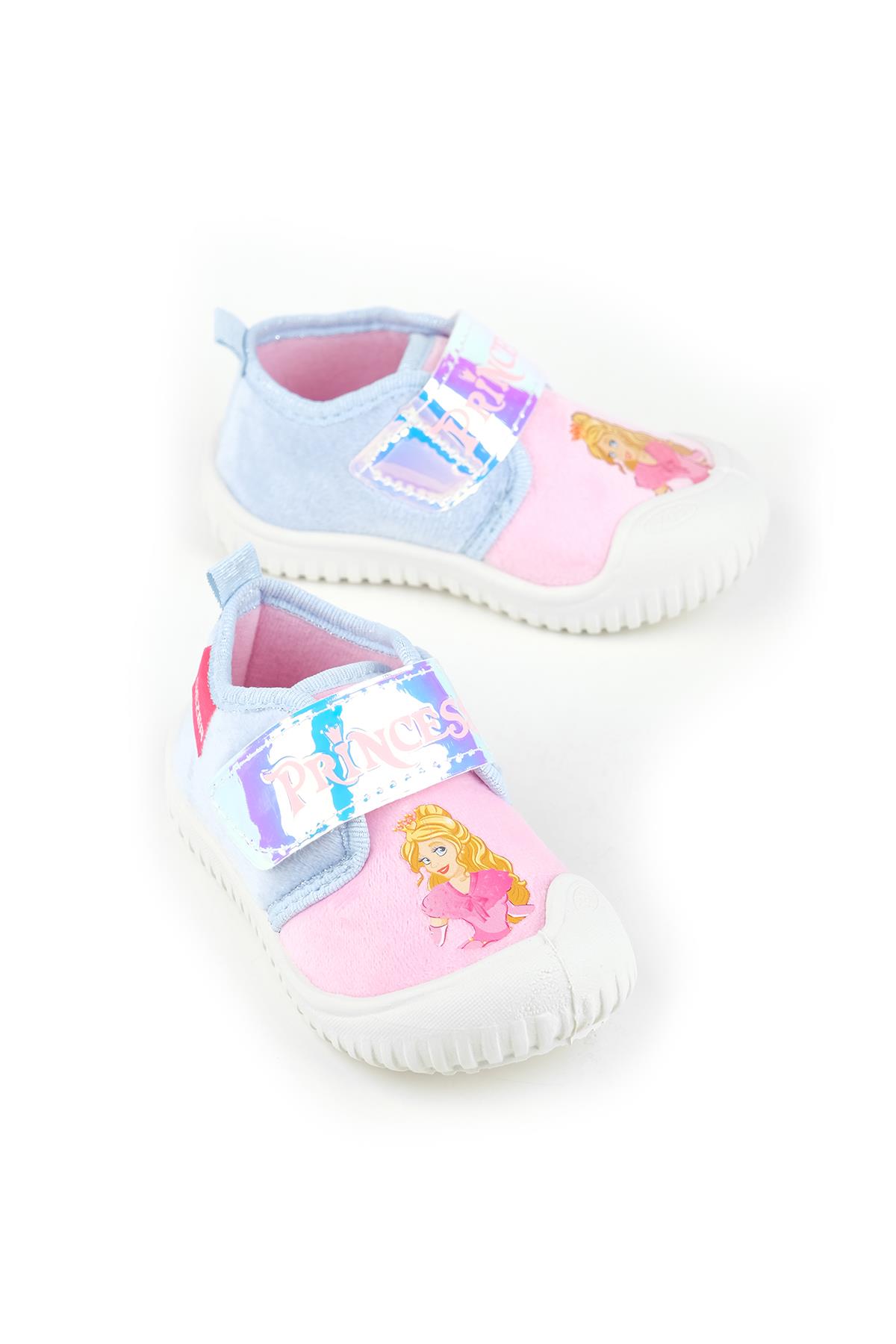 03077 Kız Çocuk Günlük Cırtlı Panduf Ev Kreş Ayakkabı - Görsel 2