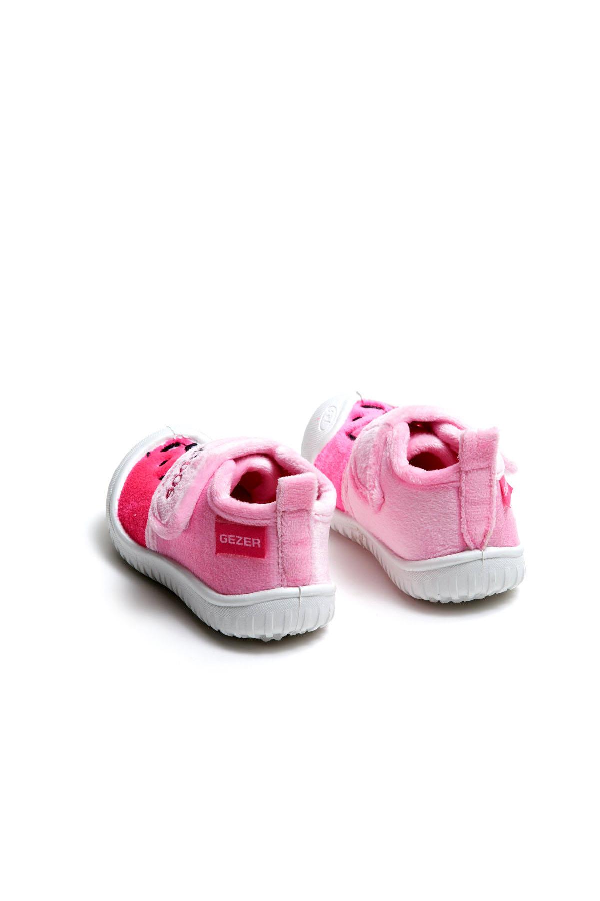 03197 Kız Çocuk Günlük Cırtlı Panduf Kreş Ayakkabı - Görsel 4