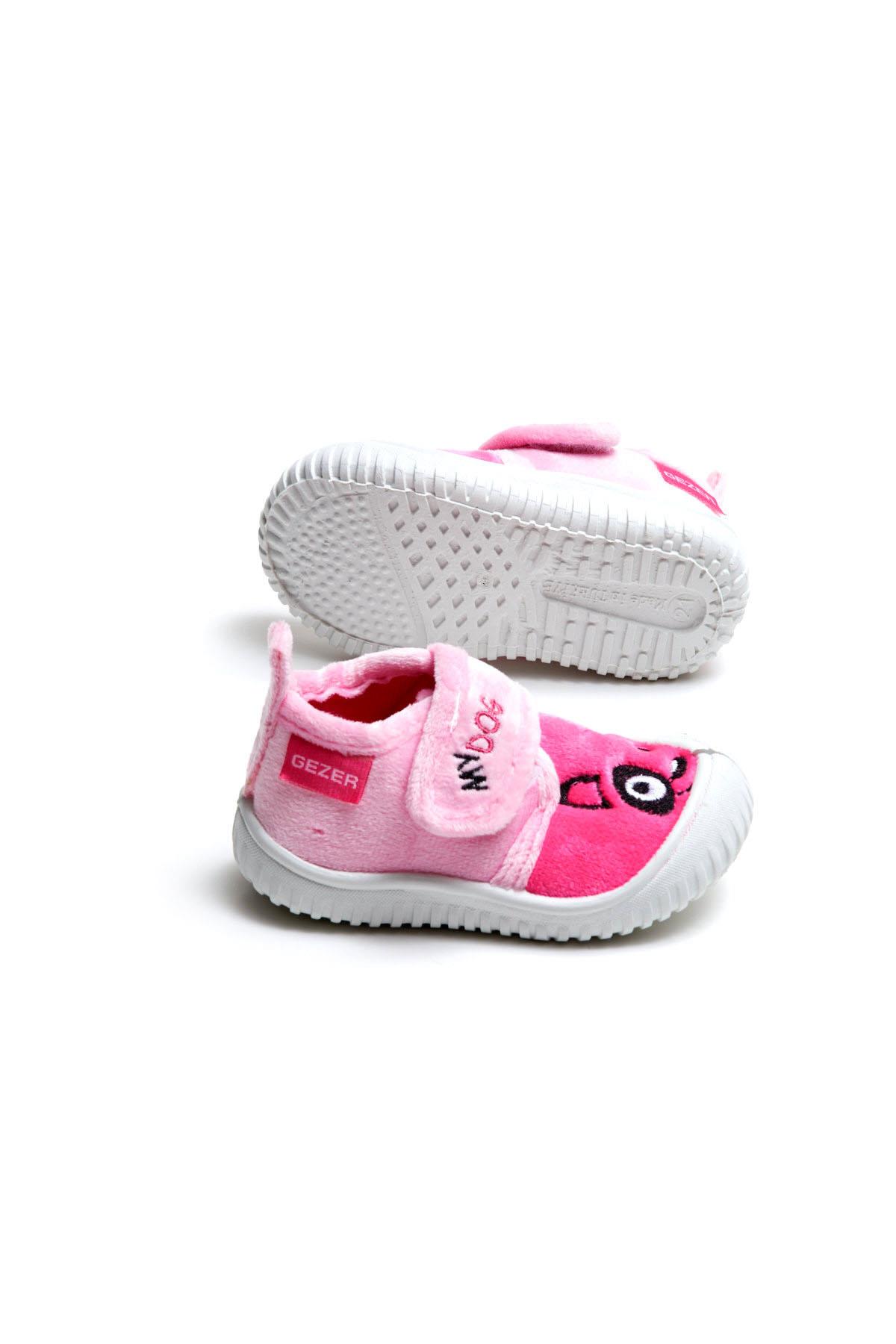 03197 Kız Çocuk Günlük Cırtlı Panduf Kreş Ayakkabı - Görsel 5