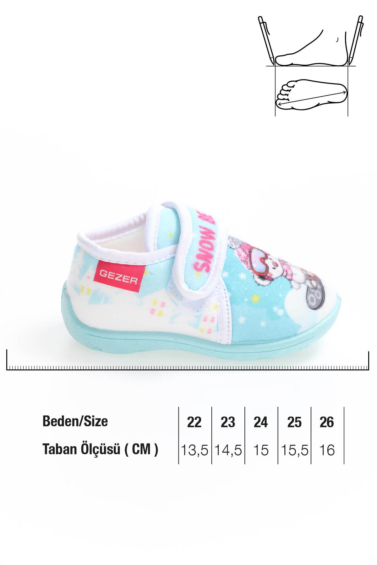 03205 Kız Çocuk Günlük Cırtlı Panduf Ev Kreş Ayakkabı - Görsel 3