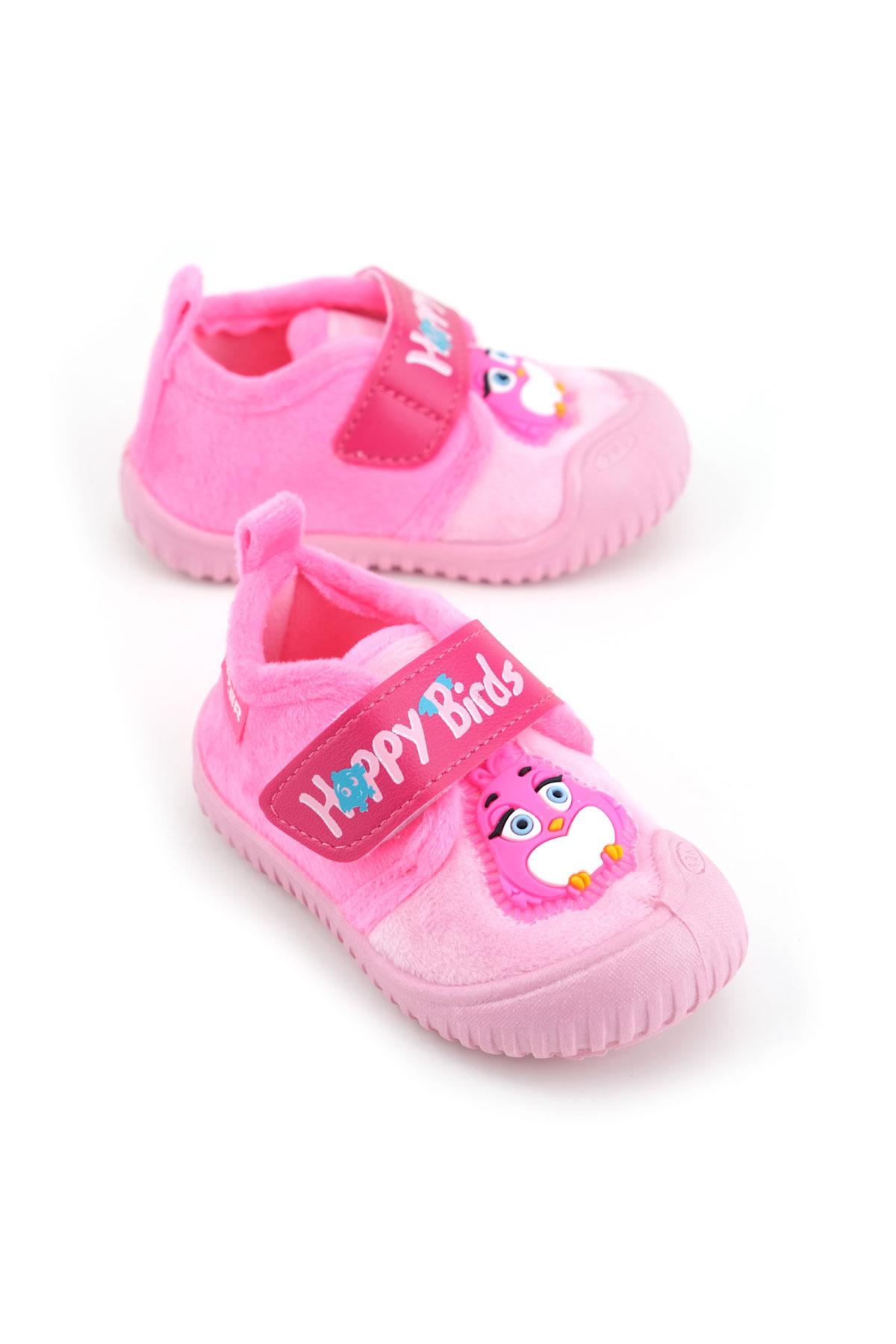 03368 Kız Çocuk Günlük Cırtlı Panduf Kreş Ayakkabı - Görsel 2