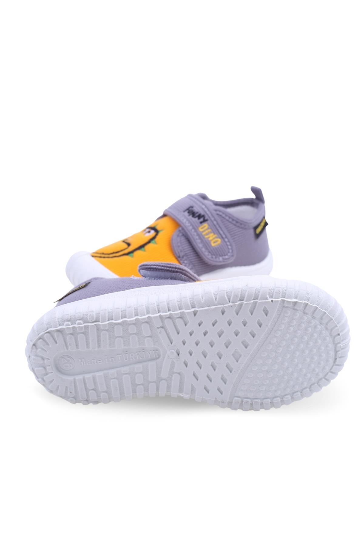 03193 Erkek Çocuk Günlük Cırtlı Panduf Ayakkabı - Görsel 6