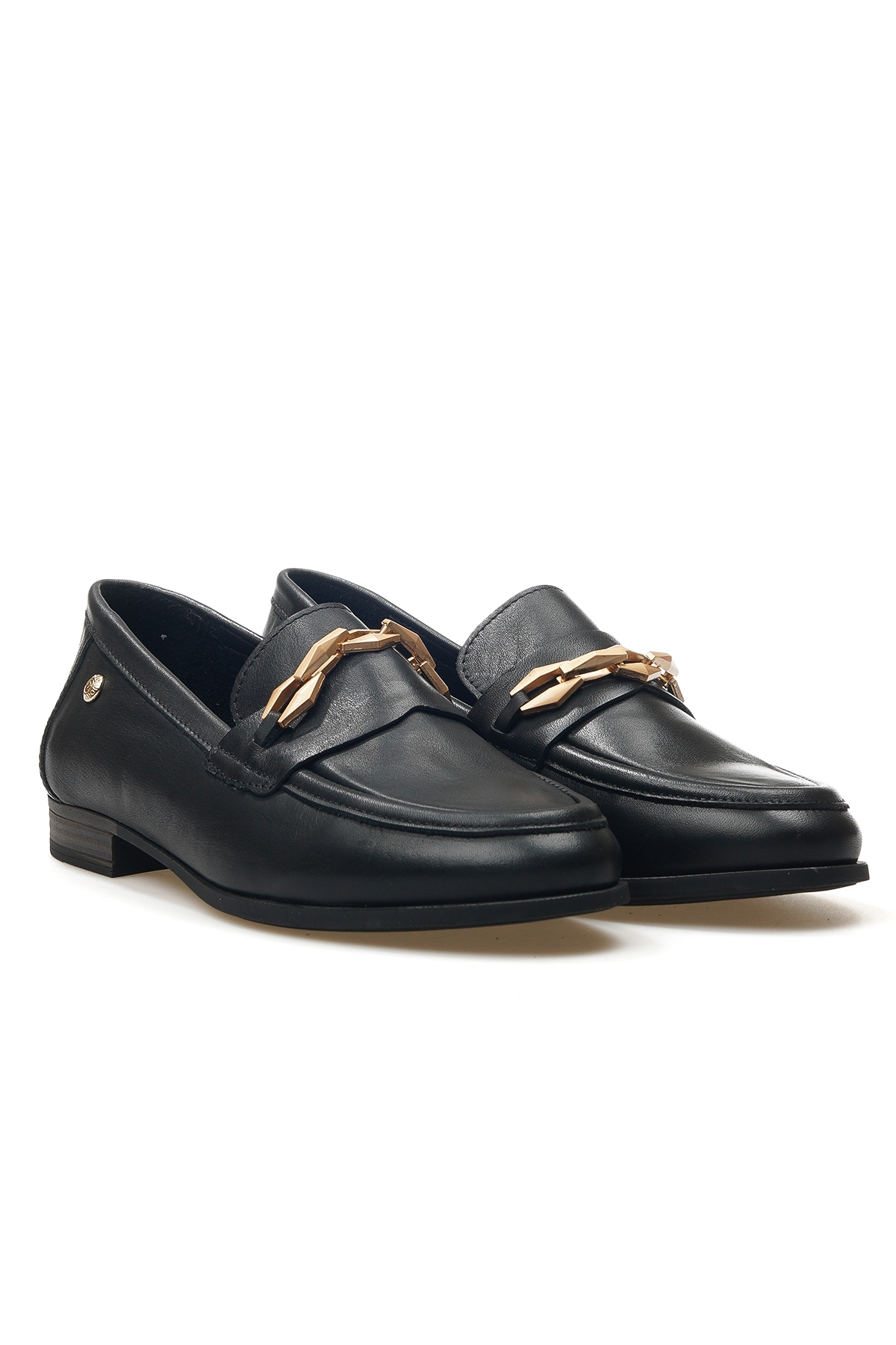 Kadın Hakiki Deri Toka Detaylı Günlük Babet 25y D25ya-3315 Z Siyah - Görsel 6