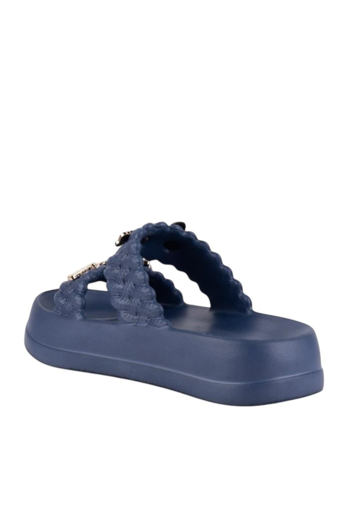 Kadın Taşlı Şık Rahat Konforlu Günlük Terlik LACİVERT - Görsel 4