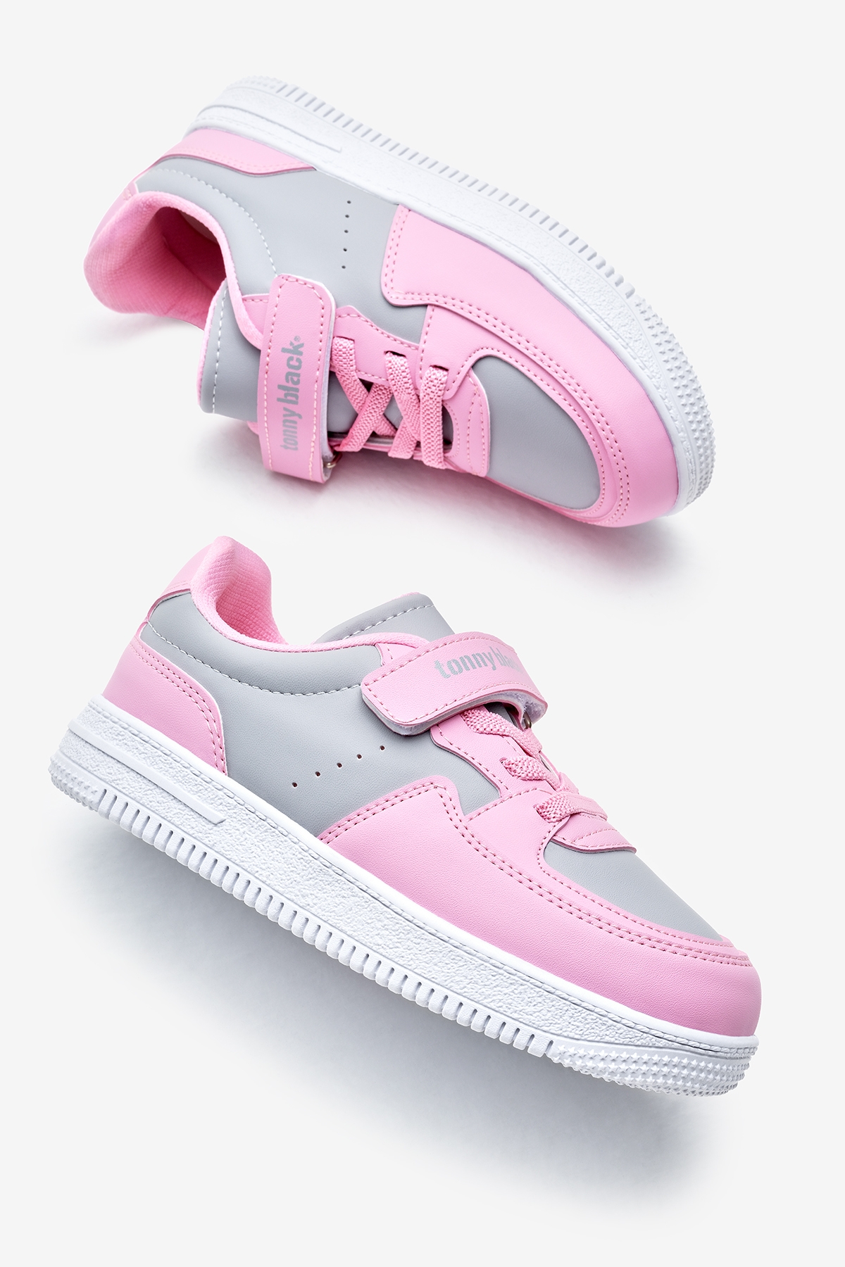 Çocuk Unisex Buz Pembe Termo Taban Cırtlı Lastik Bağcıklı Spor Ayakkabı - Görsel 2