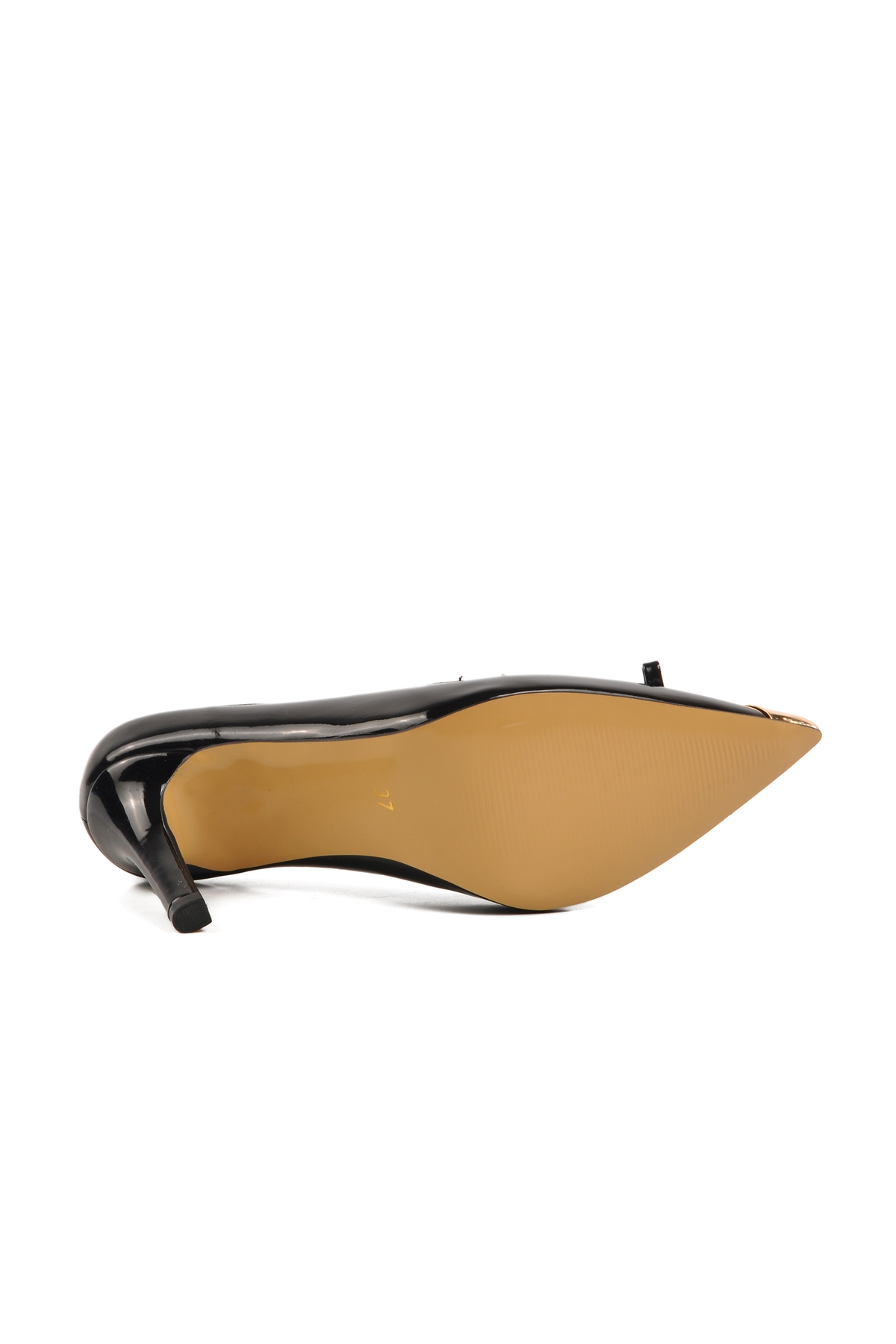 Siyah Rugan İnce Topuklu Kadın Abiye Ayakkabı 312301 Z - Görsel 6