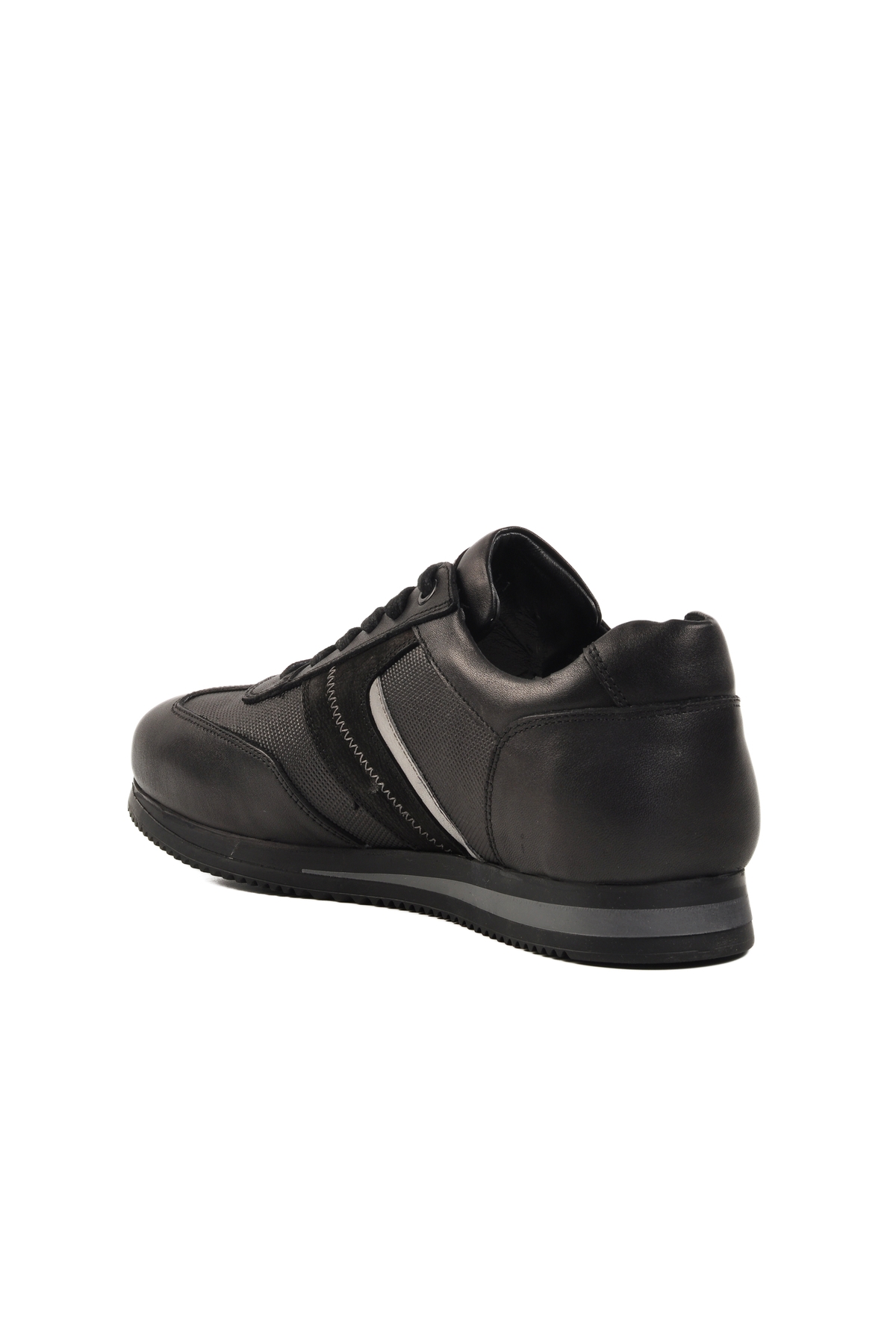 Siyah Hakiki Deri Erkek Casual Ayakkabı 5Y0693-7811 M - Görsel 5