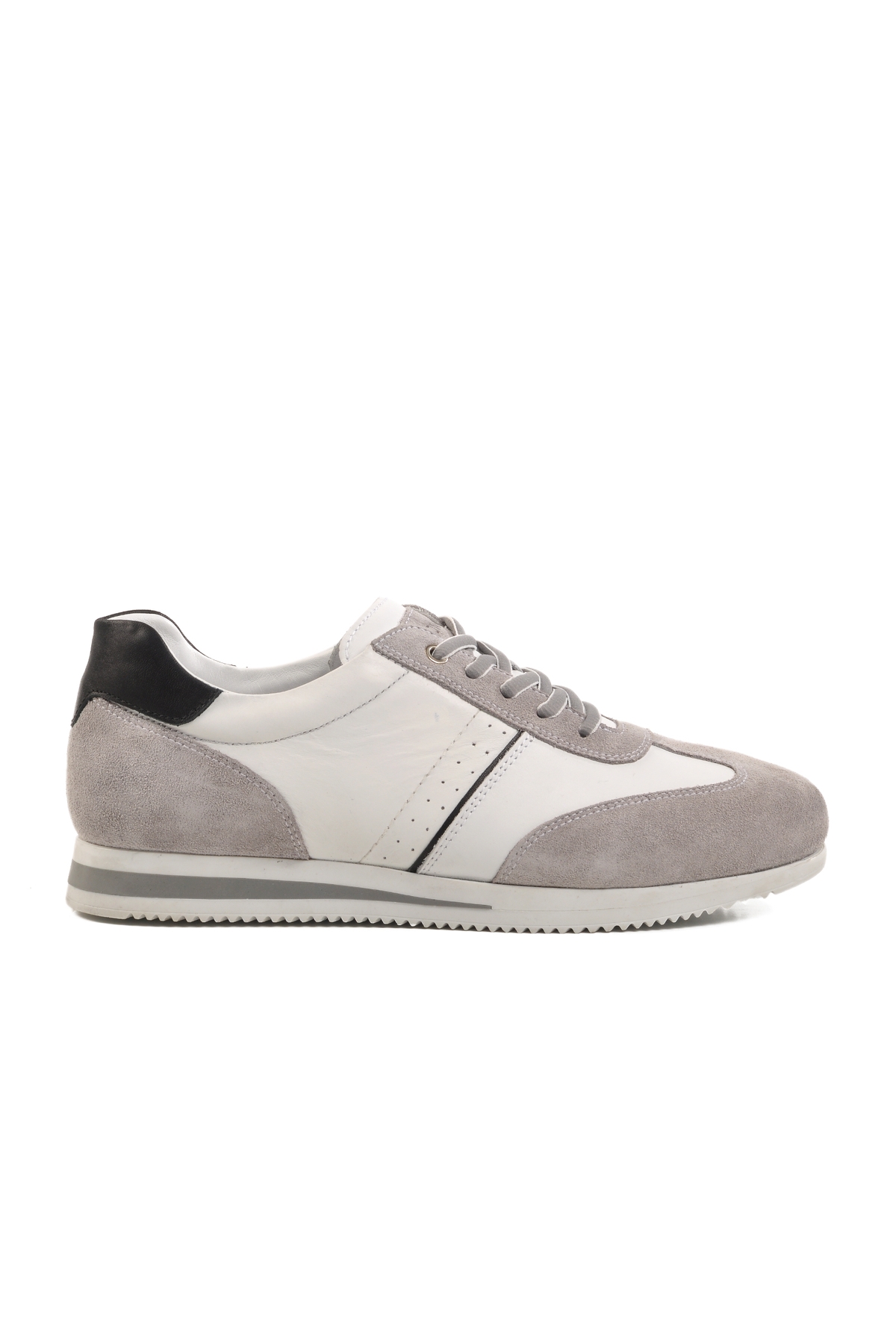 Gri-Beyaz Hakiki Deri Erkek Casual Ayakkabı 5Y1543-7811 M - Görsel 2