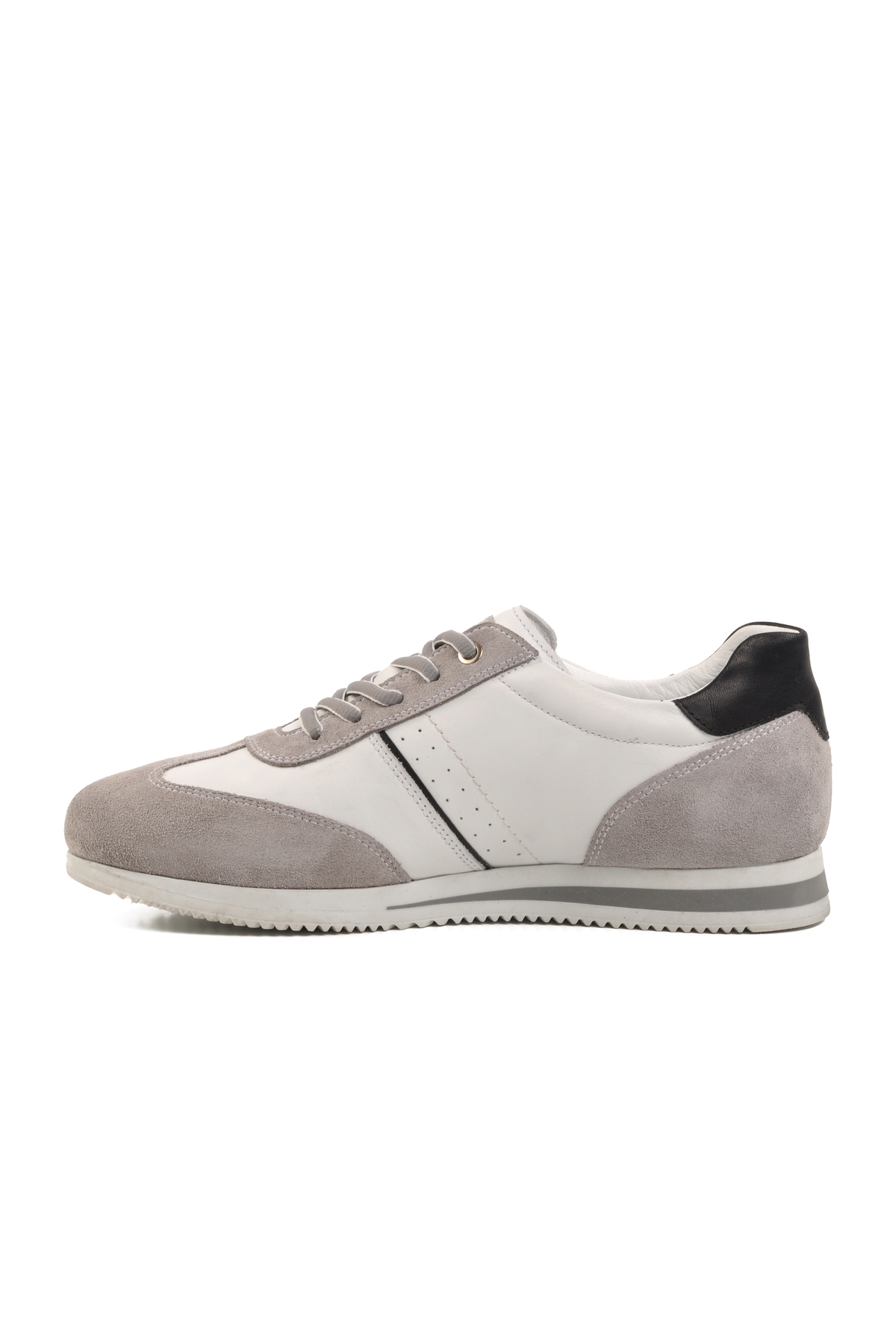 Gri-Beyaz Hakiki Deri Erkek Casual Ayakkabı 5Y1543-7811 M - Görsel 3