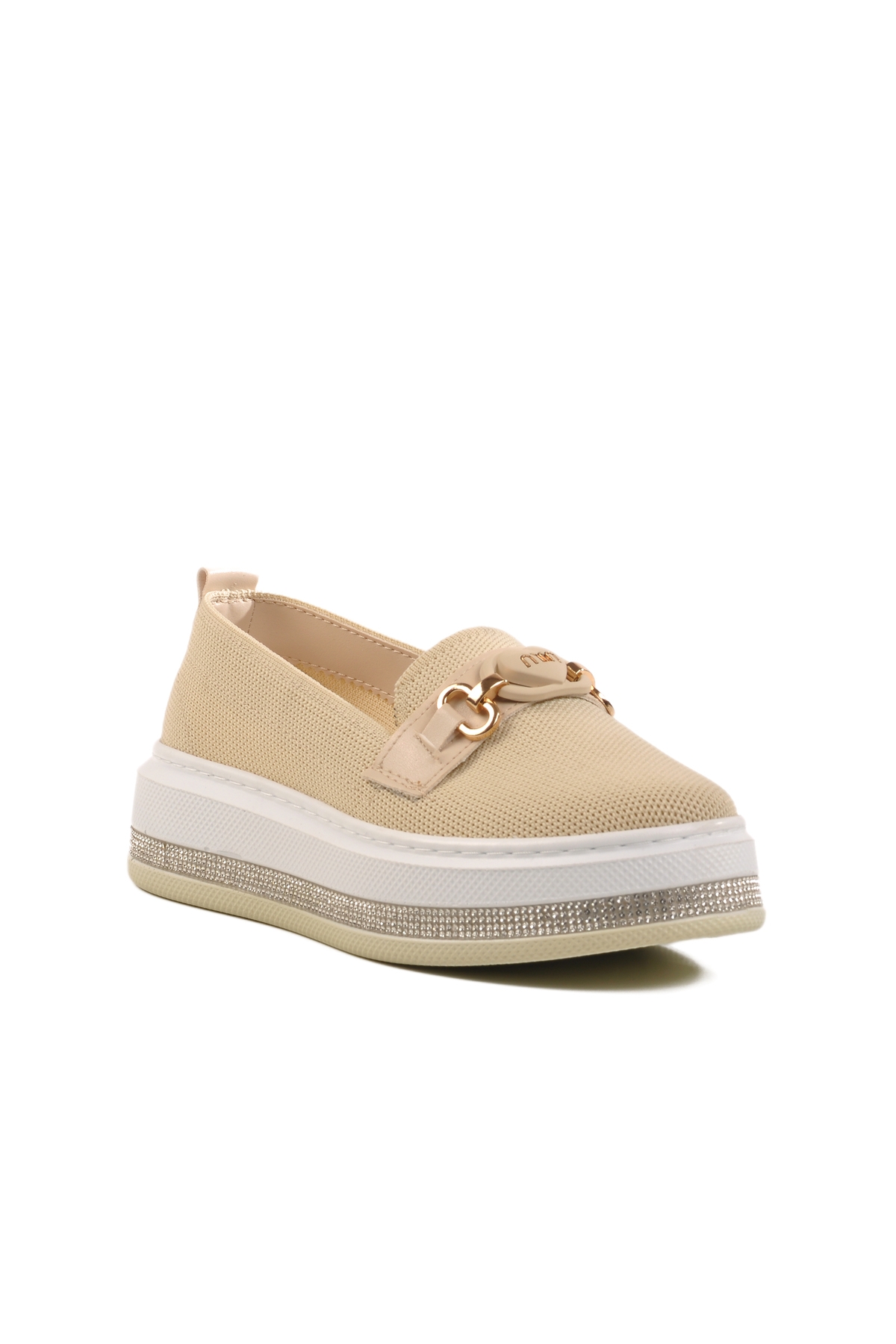 Bej Hafif Keten Kadın Casual Ayakkabı 261195 Z - Görsel 4