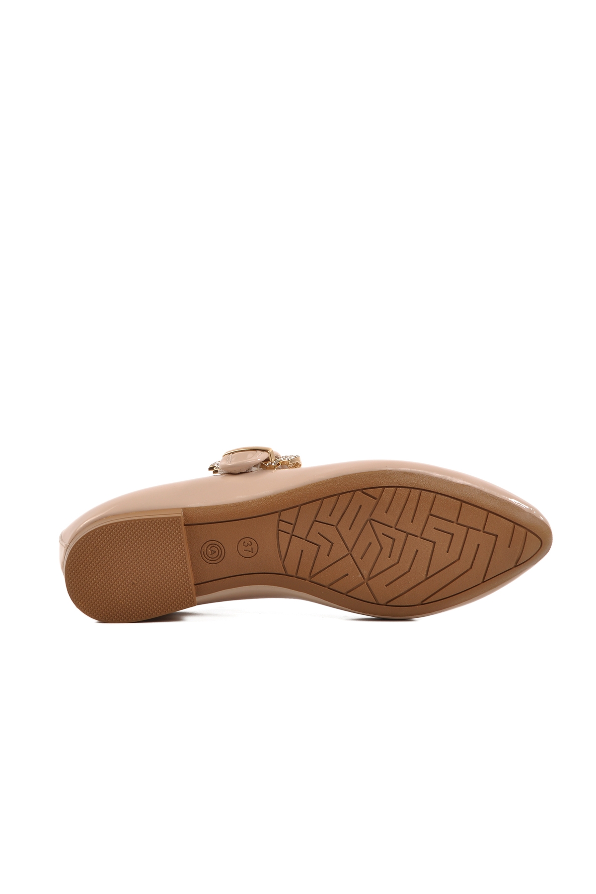 Bej Rugan Taşlı Hafif Kadın Abiye Ayakkabı 354156 Z - Görsel 6