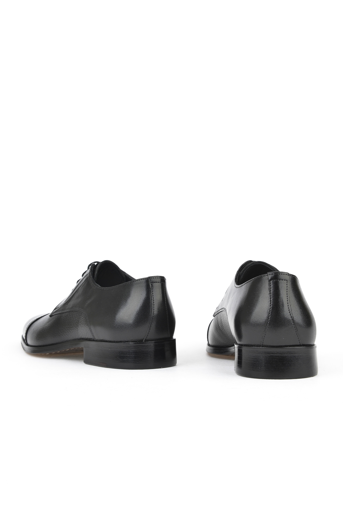 Erkek Hakiki Deri Kösele Ayakkabı 151145Z480 Siyah - Görsel 4