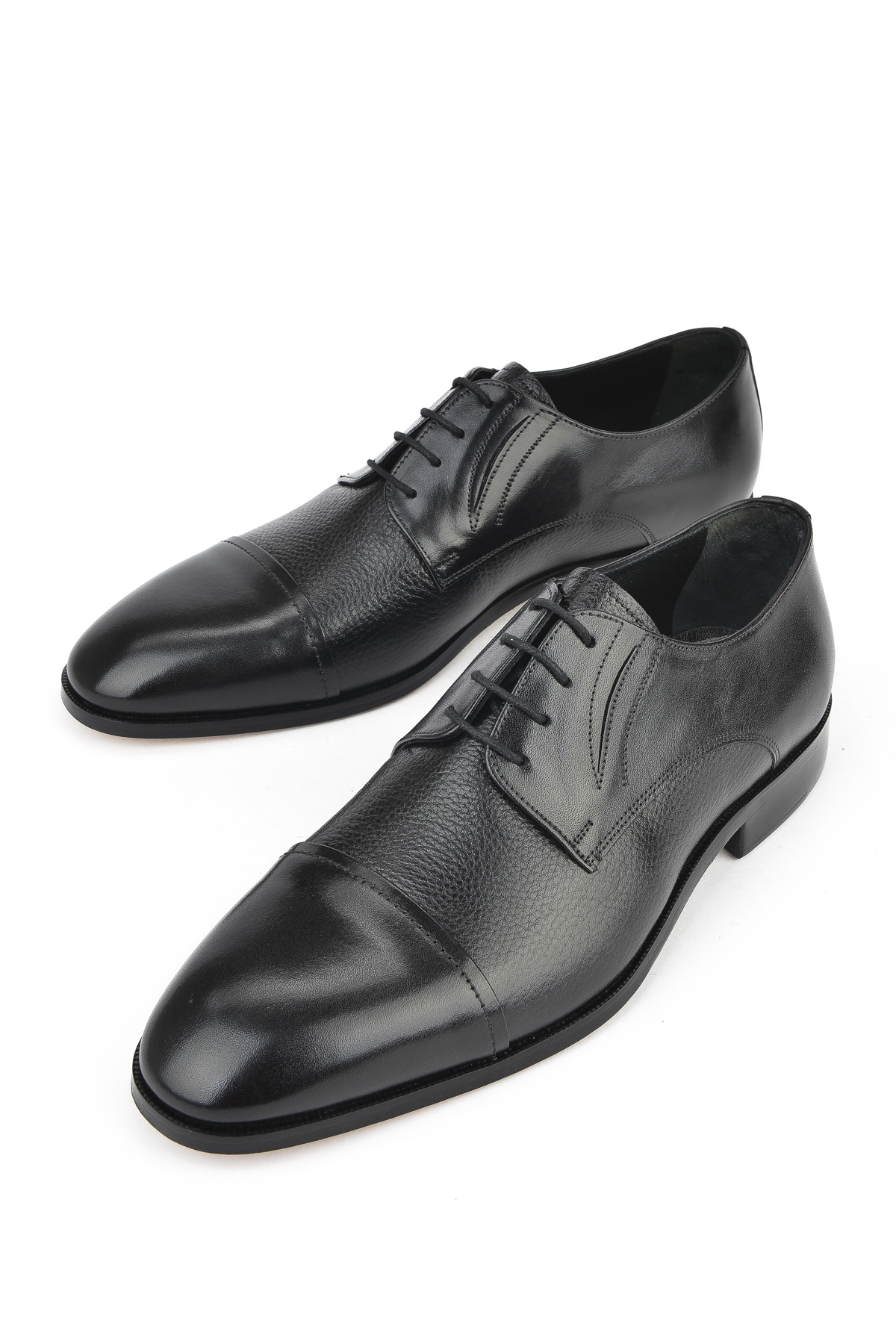 Erkek Hakiki Deri Kösele Ayakkabı 151145Z480 Siyah - Görsel 6