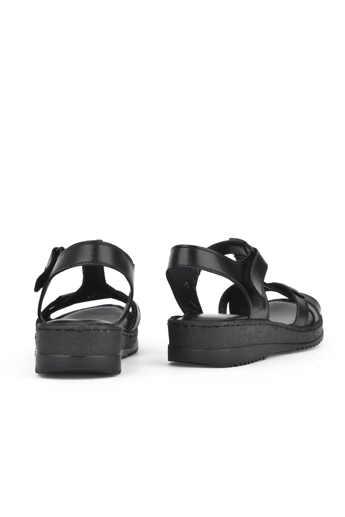 Kadın Hakiki Deri Sandalet 1511051Z011 Siyah - Görsel 4