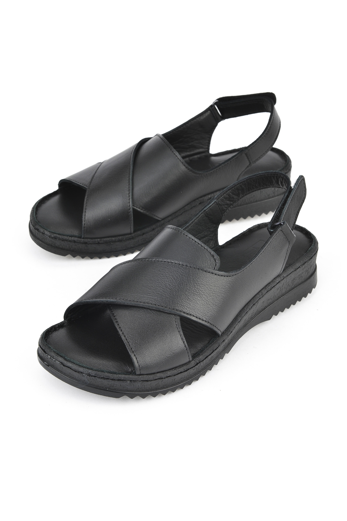 Kadın Hakiki Deri Sandalet 1511051Z036 Siyah - Görsel 6
