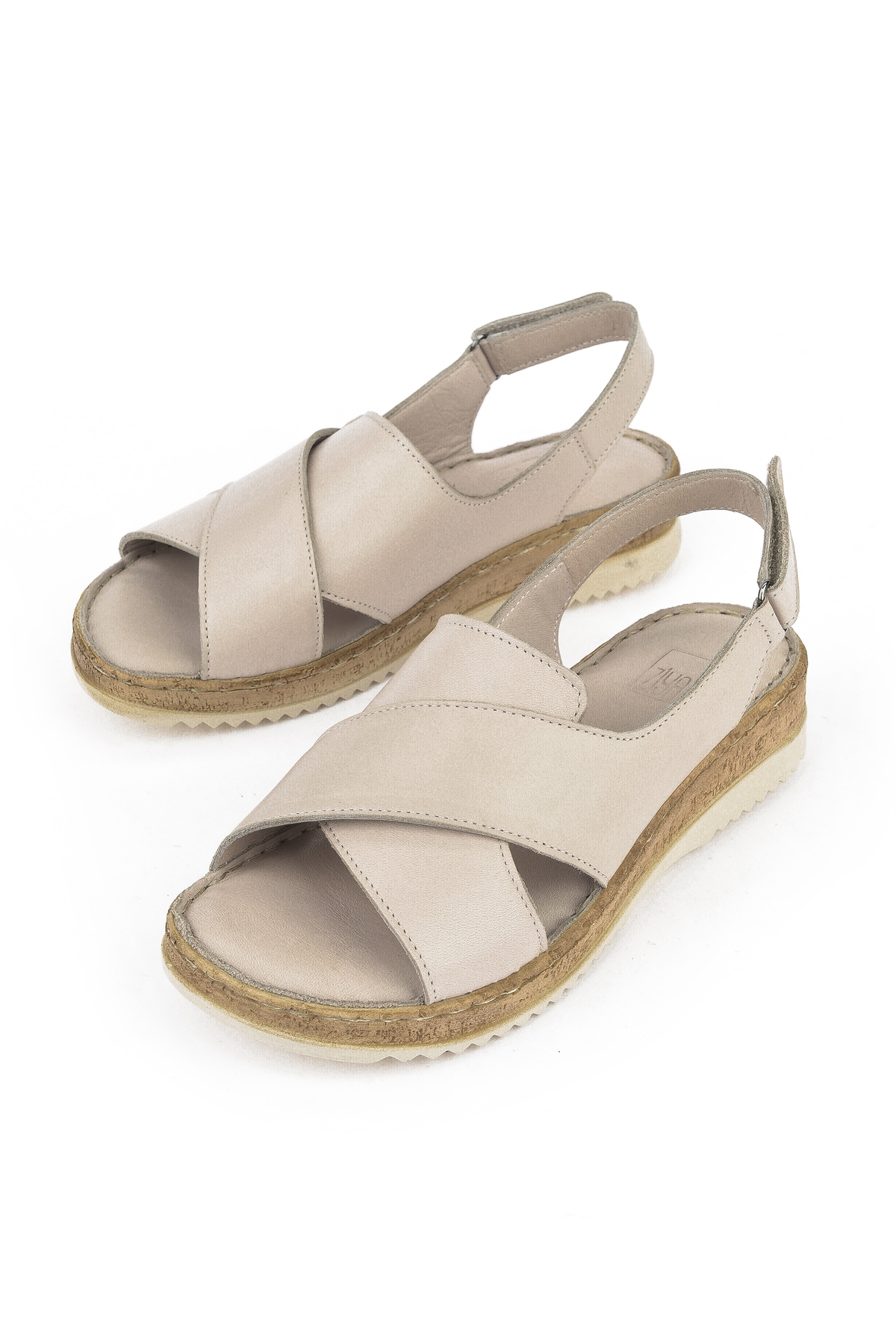 Kadın Hakiki Deri Sandalet 1511051Z036 Gri - Görsel 6