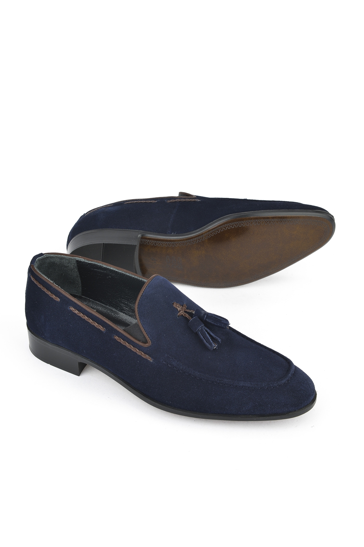 Erkek Hakiki Deri Klasik Ayakkabı 151985Z1001 Lacivert - Görsel 5