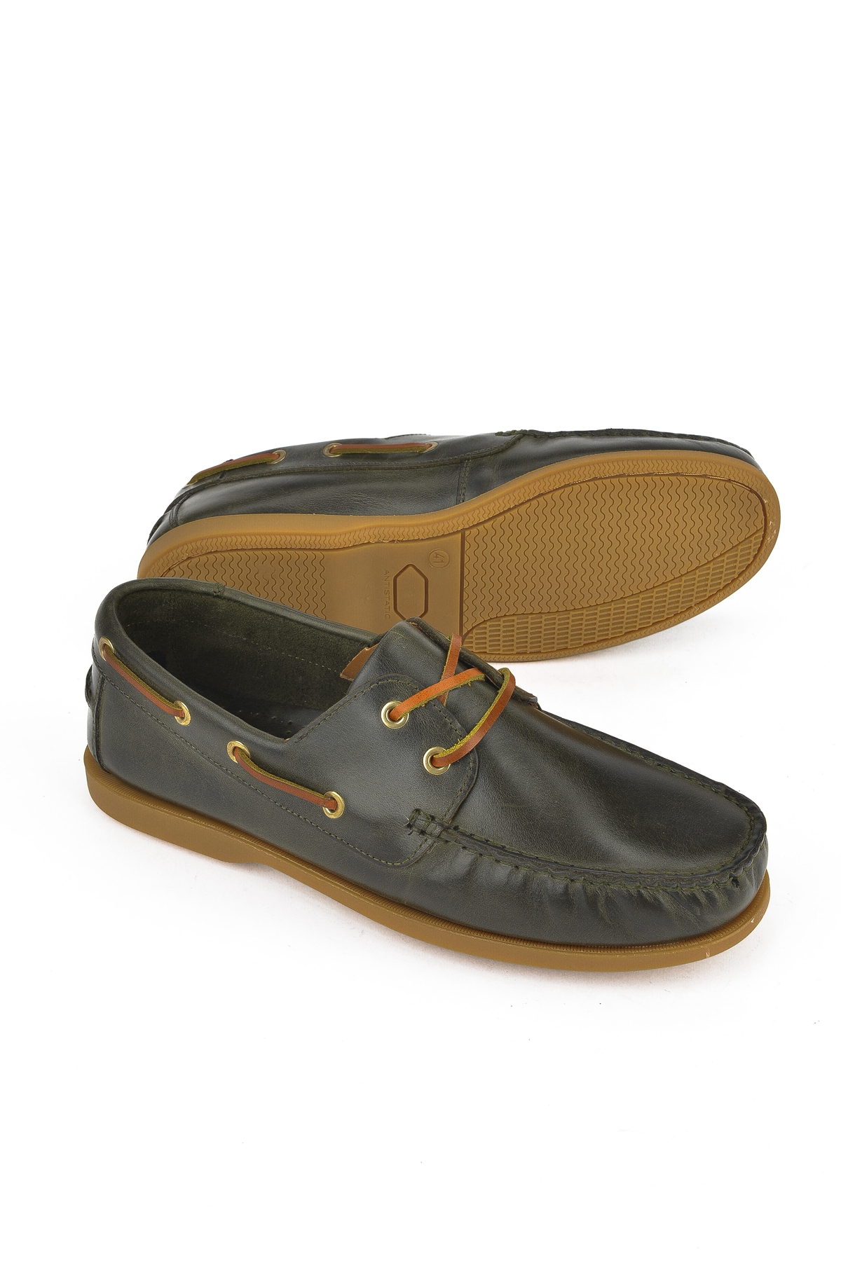 Erkek Hakiki Deri Ayakkabı 1511007ZD1001 Haki - Görsel 5