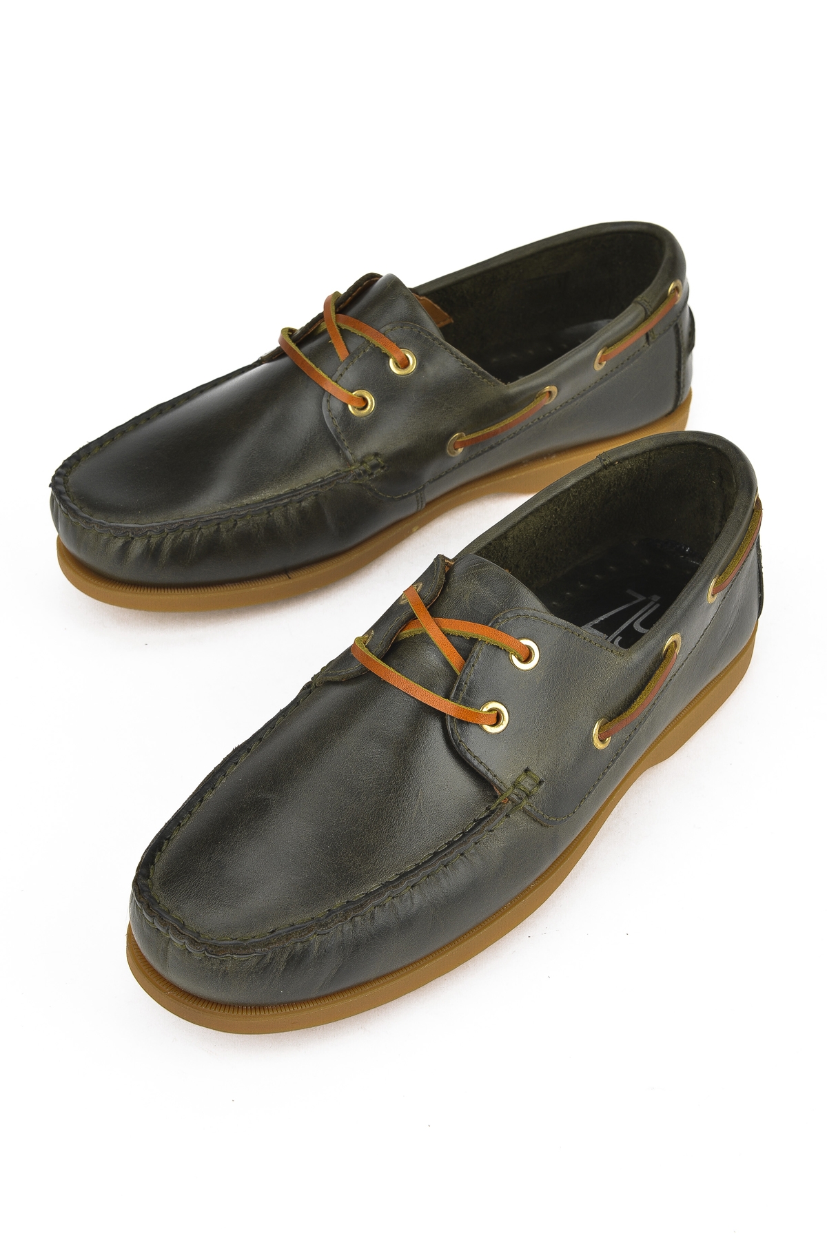 Erkek Hakiki Deri Ayakkabı 1511007ZD1001 Haki - Görsel 6