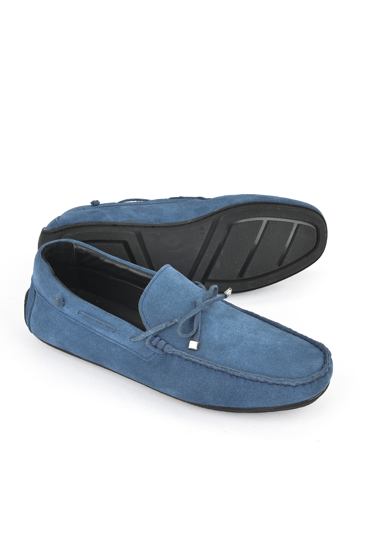 Erkek Hakiki Deri Ayakkabı 1511007ZB012 Mavi - Görsel 5