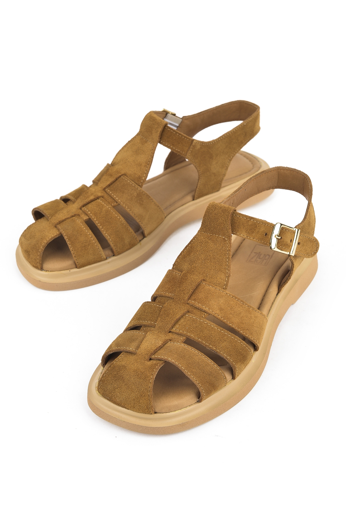 Kadın Hakiki Deri Sandalet 1511047Z6002 Taba - Görsel 6