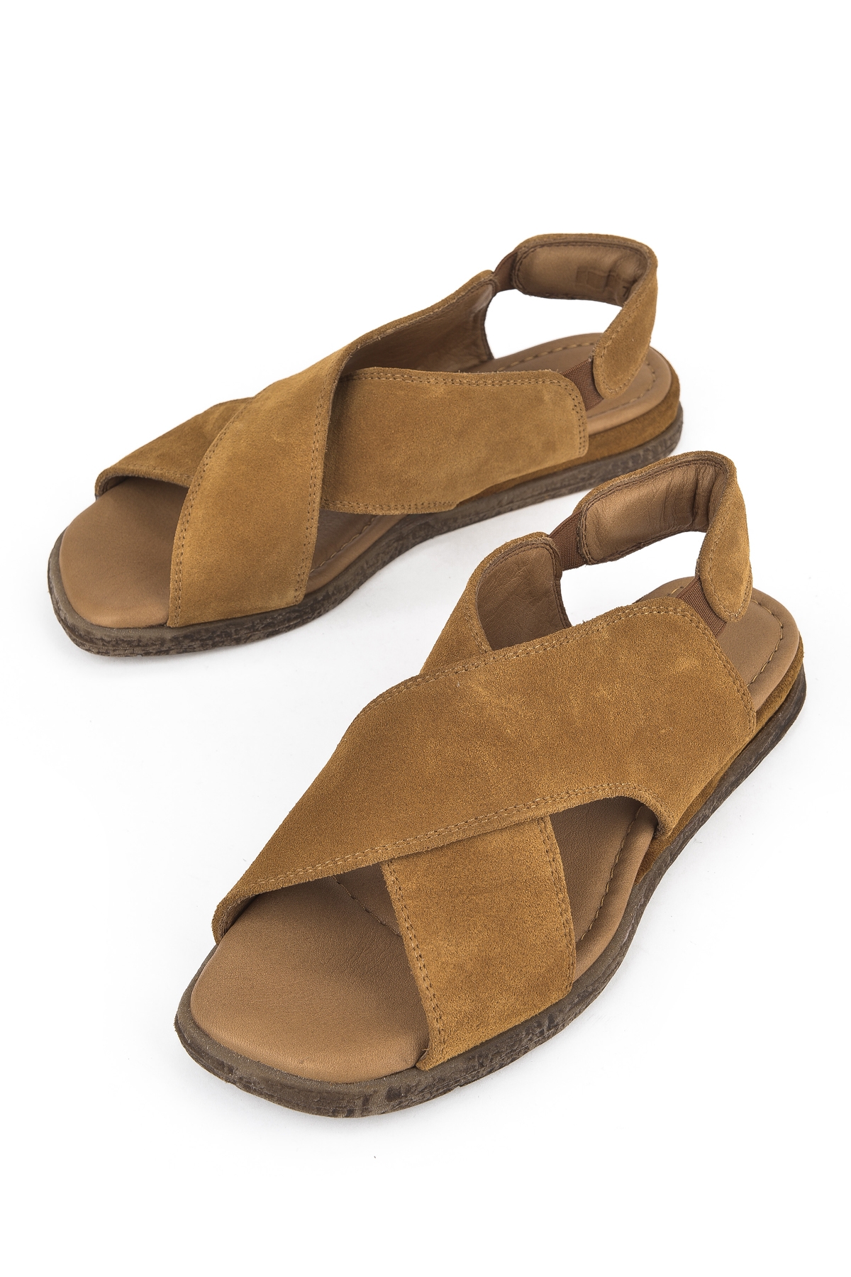 Kadın Hakiki Deri Sandalet 1511047Z706 Taba - Görsel 6