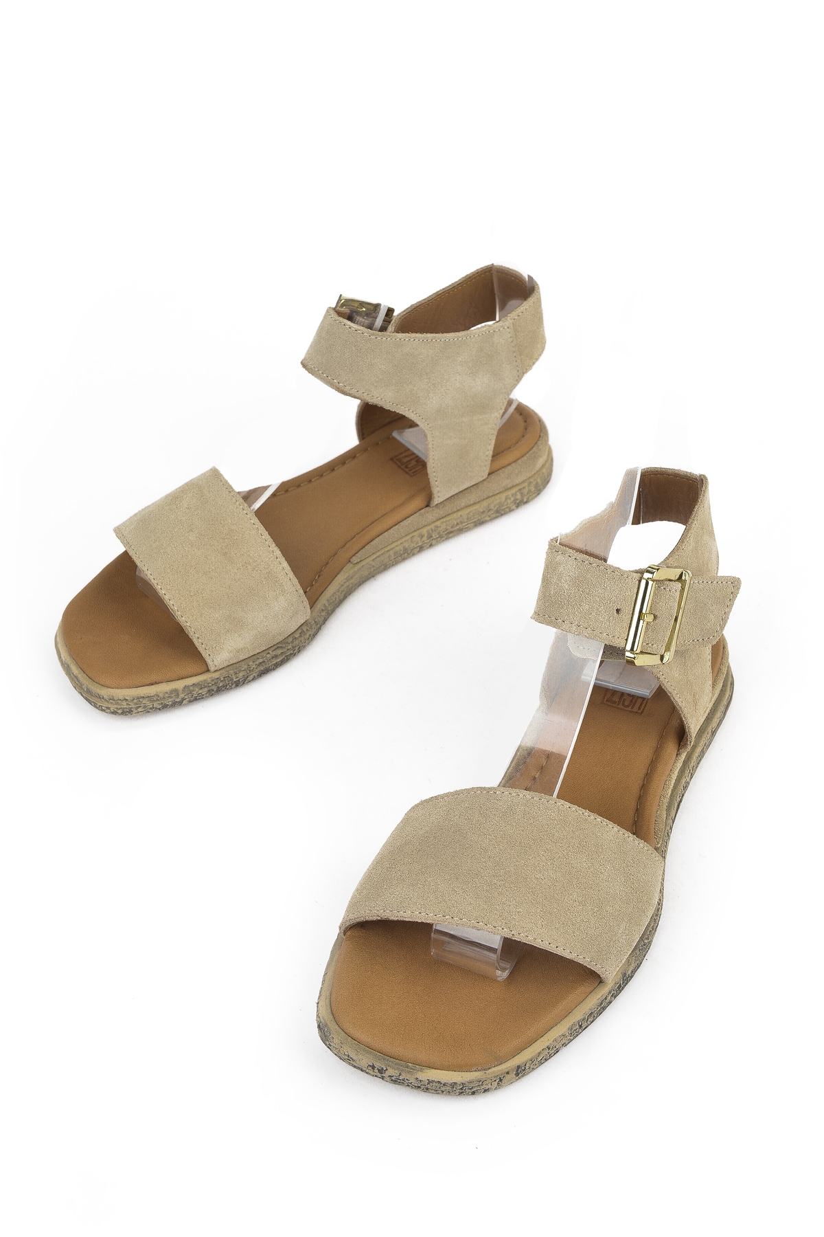 Kadın Hakiki Deri Sandalet 1511047Z713 Bej - Görsel 6