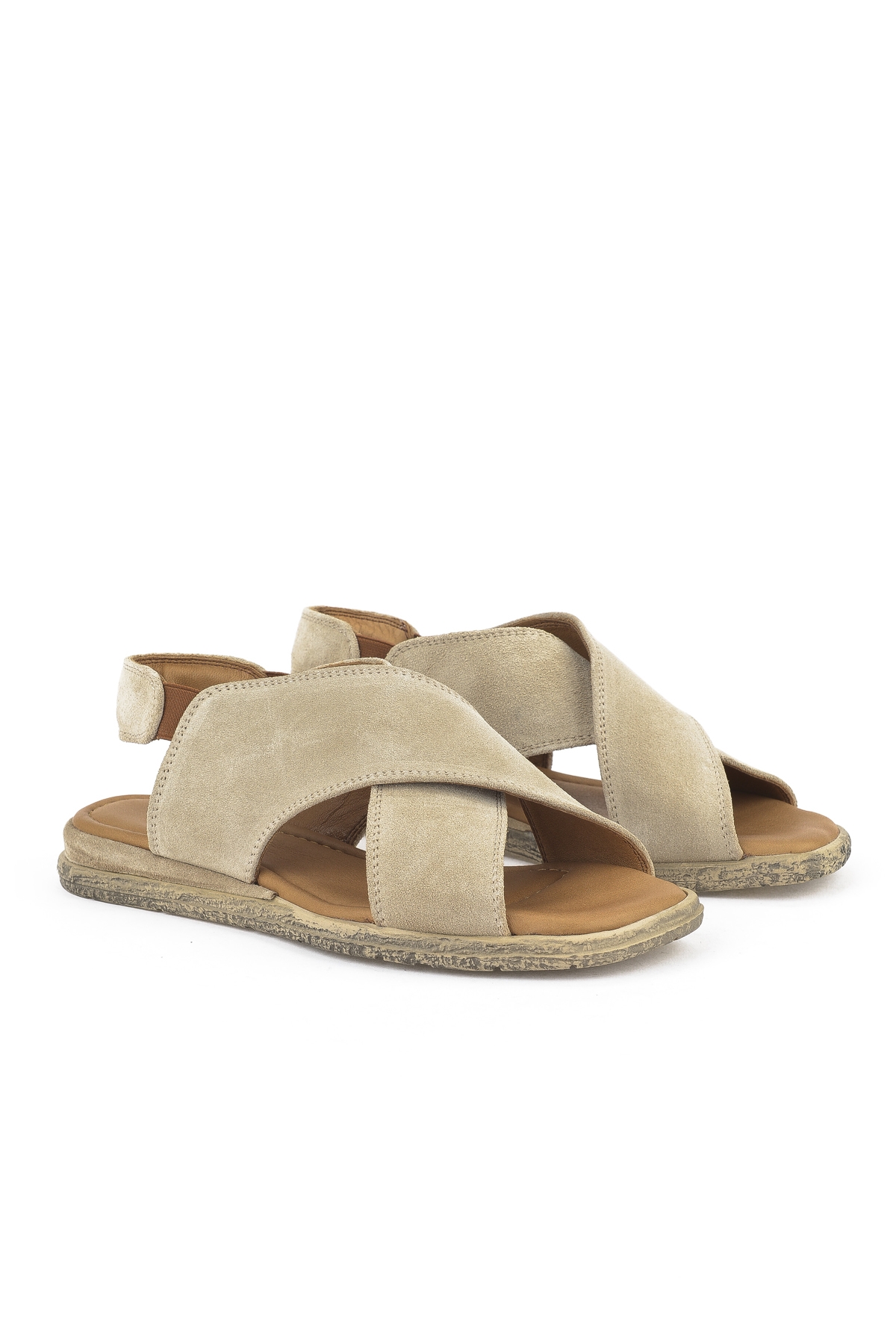 Kadın Hakiki Deri Sandalet 1511047Z706 Bej - Görsel 3