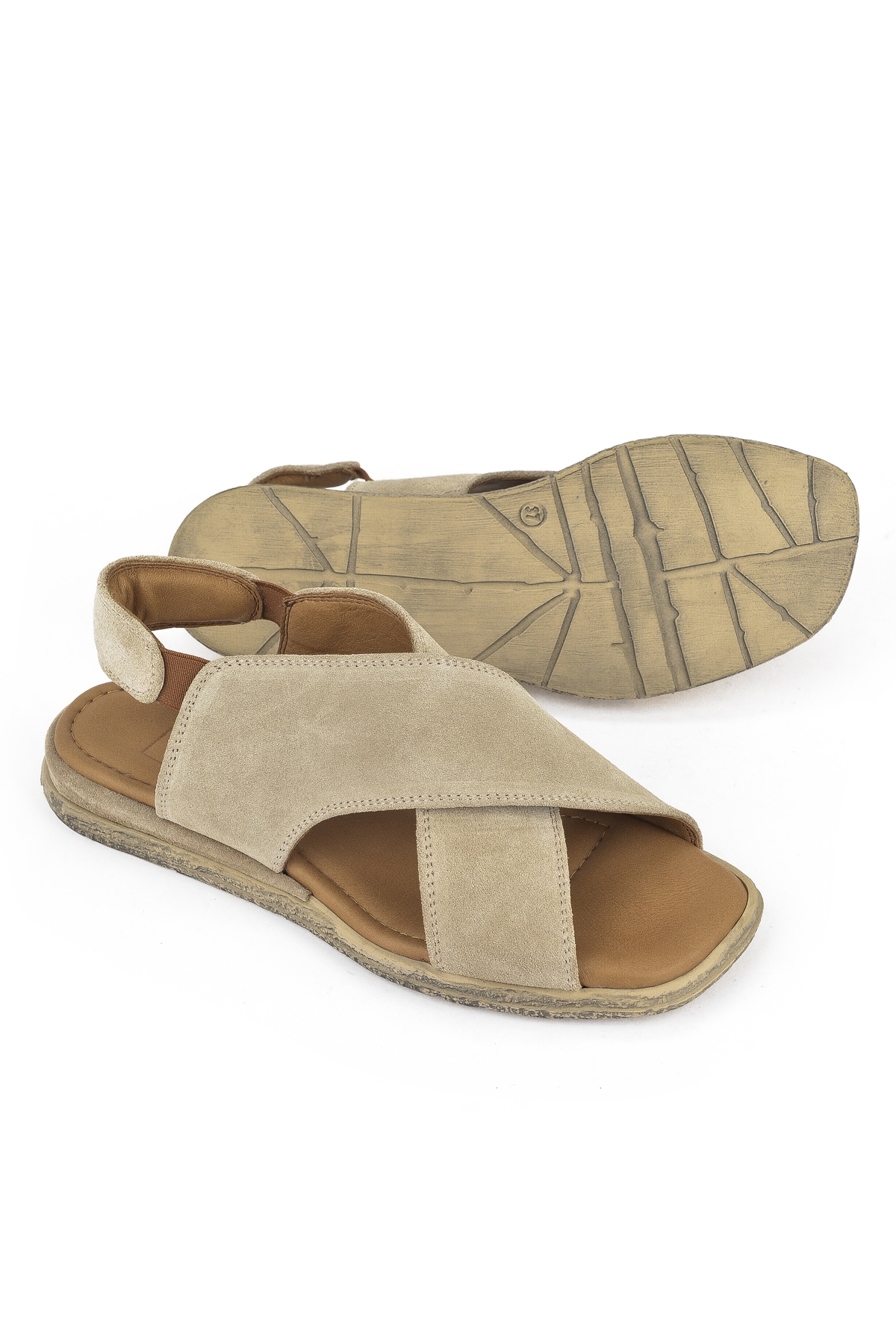 Kadın Hakiki Deri Sandalet 1511047Z706 Bej - Görsel 5