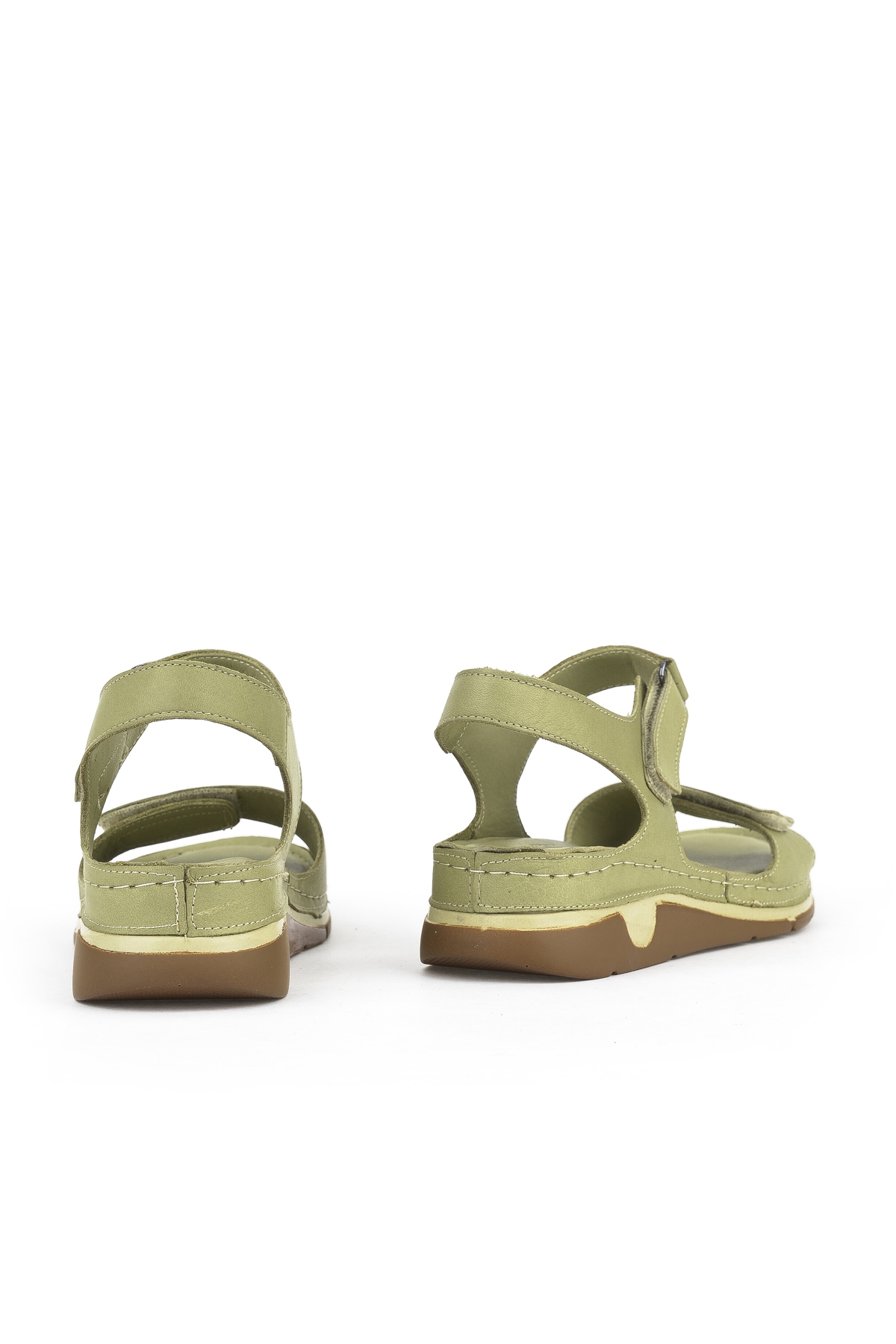 Kadın Hakiki Deri Sandalet 1511008Z22 Yeşil - Görsel 4