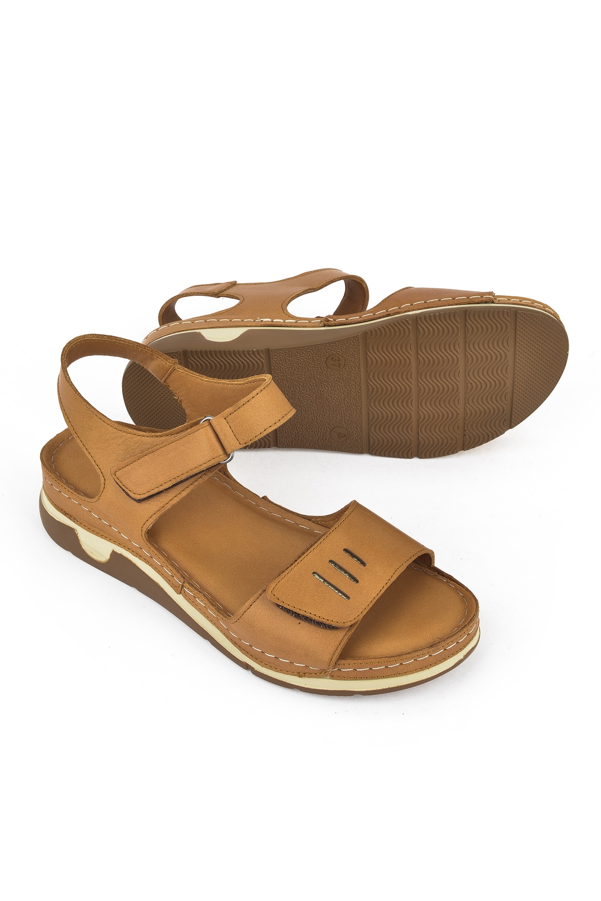 Kadın Hakiki Deri Sandalet 1511008Z22 Taba - Görsel 5