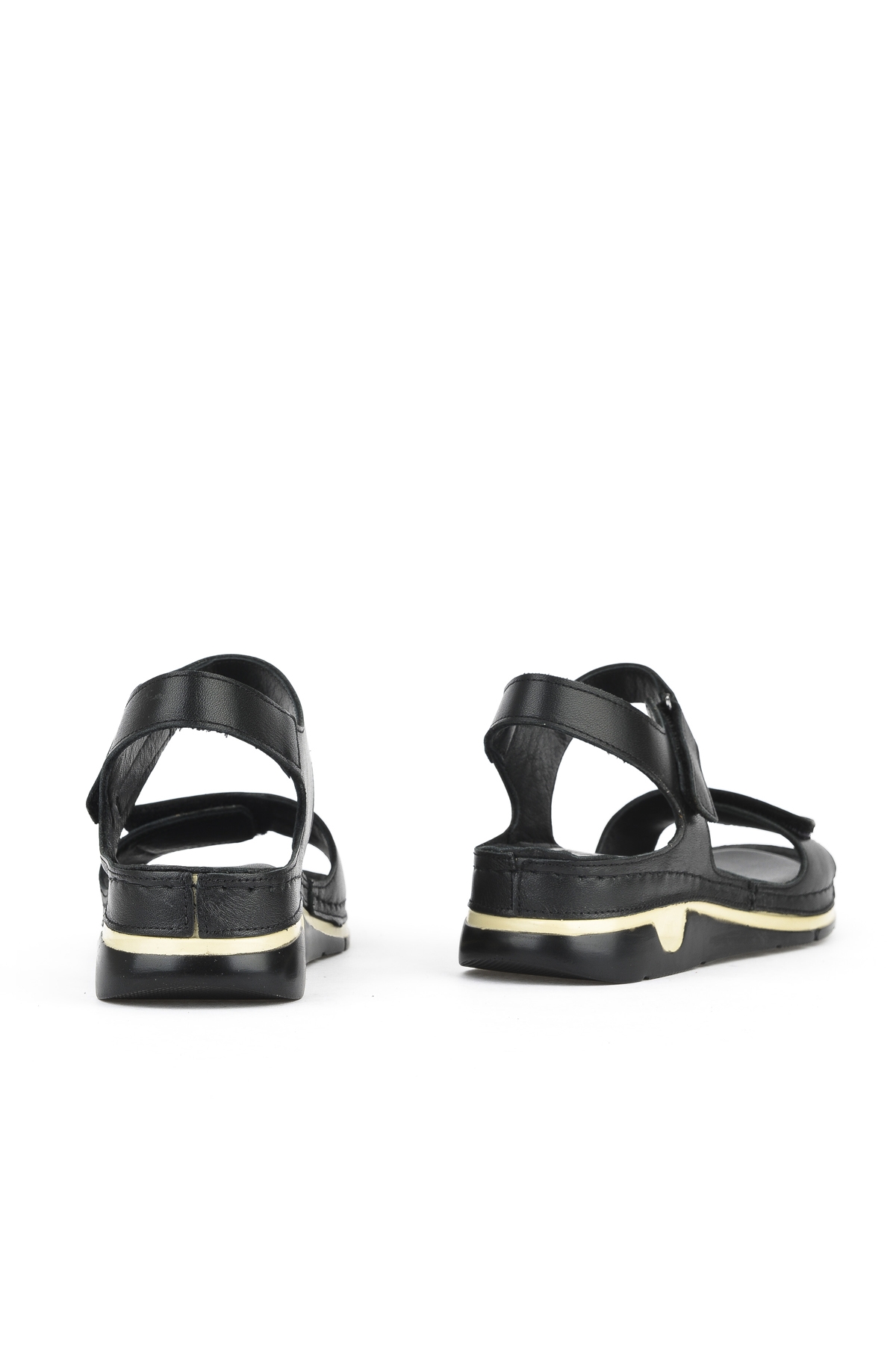 Kadın Hakiki Deri Sandalet 1511008Z22 Siyah - Görsel 4