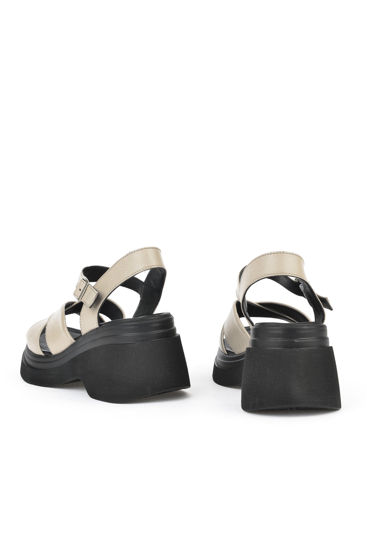 Kadın Hakiki Deri Topuklu Sandalet 151992Z64004 Buz - Görsel 4