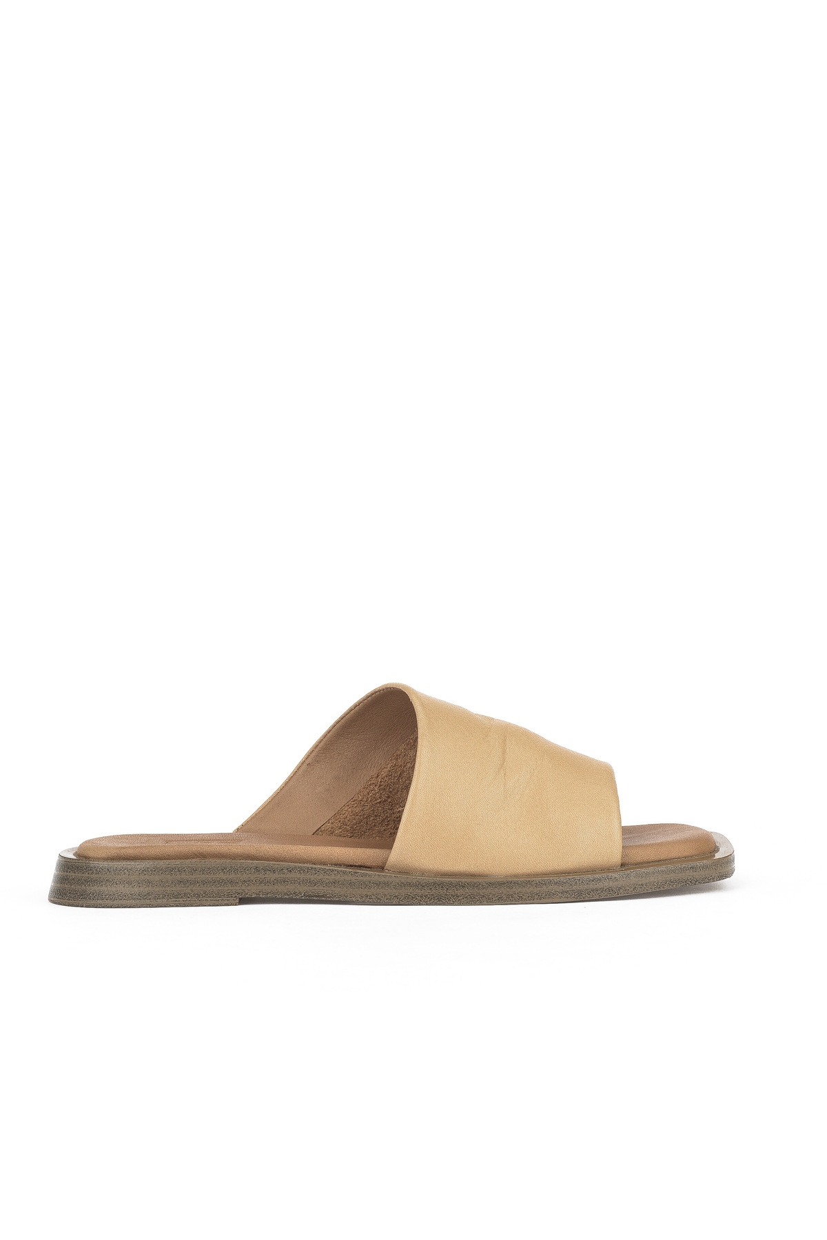 Hakiki Deri Kadın Terlik 1511033ZFATOU Nude - Görsel 2