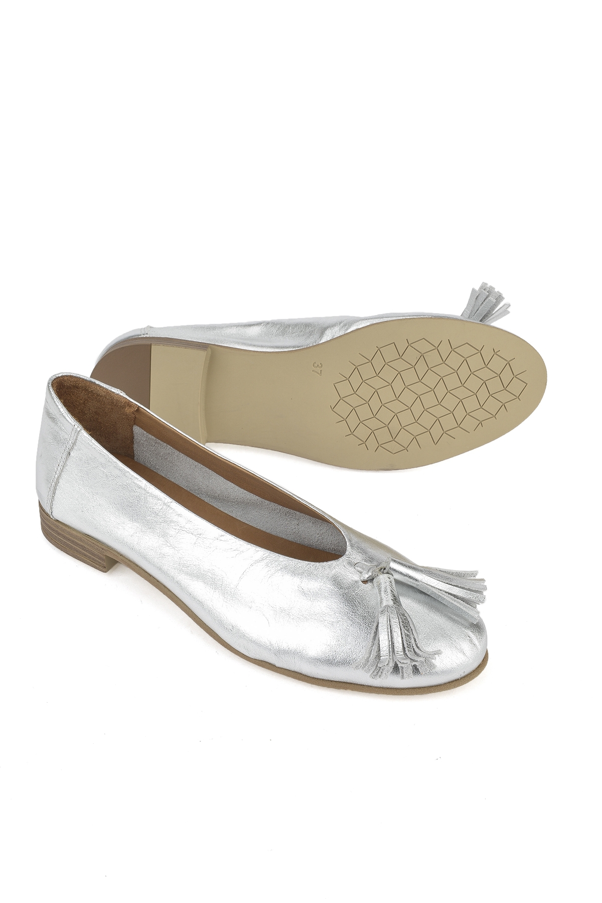 Hakiki Deri Kadın Babet 1511033Z2145 Silver - Görsel 5