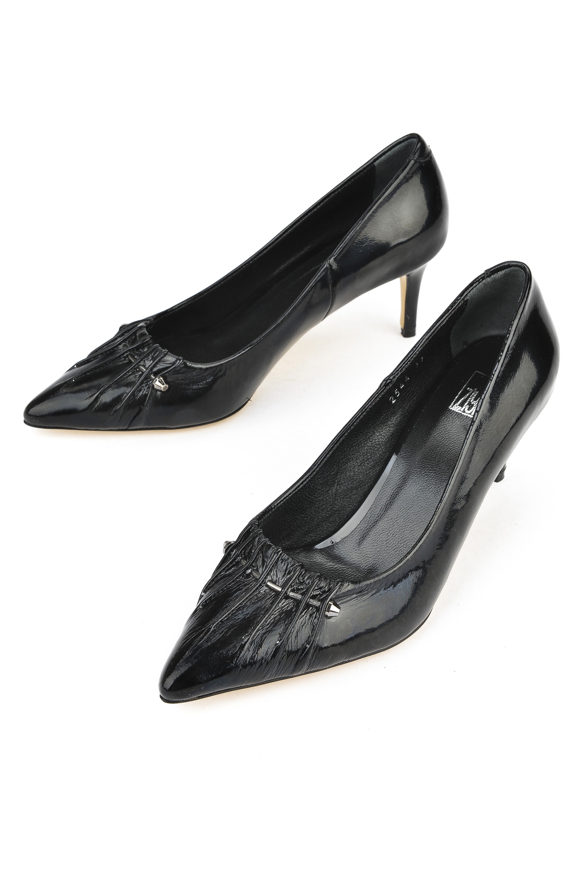 Kadın Hakiki Deri Topuklu Ayakkabı 1511030Z2544 Siyah - Görsel 5