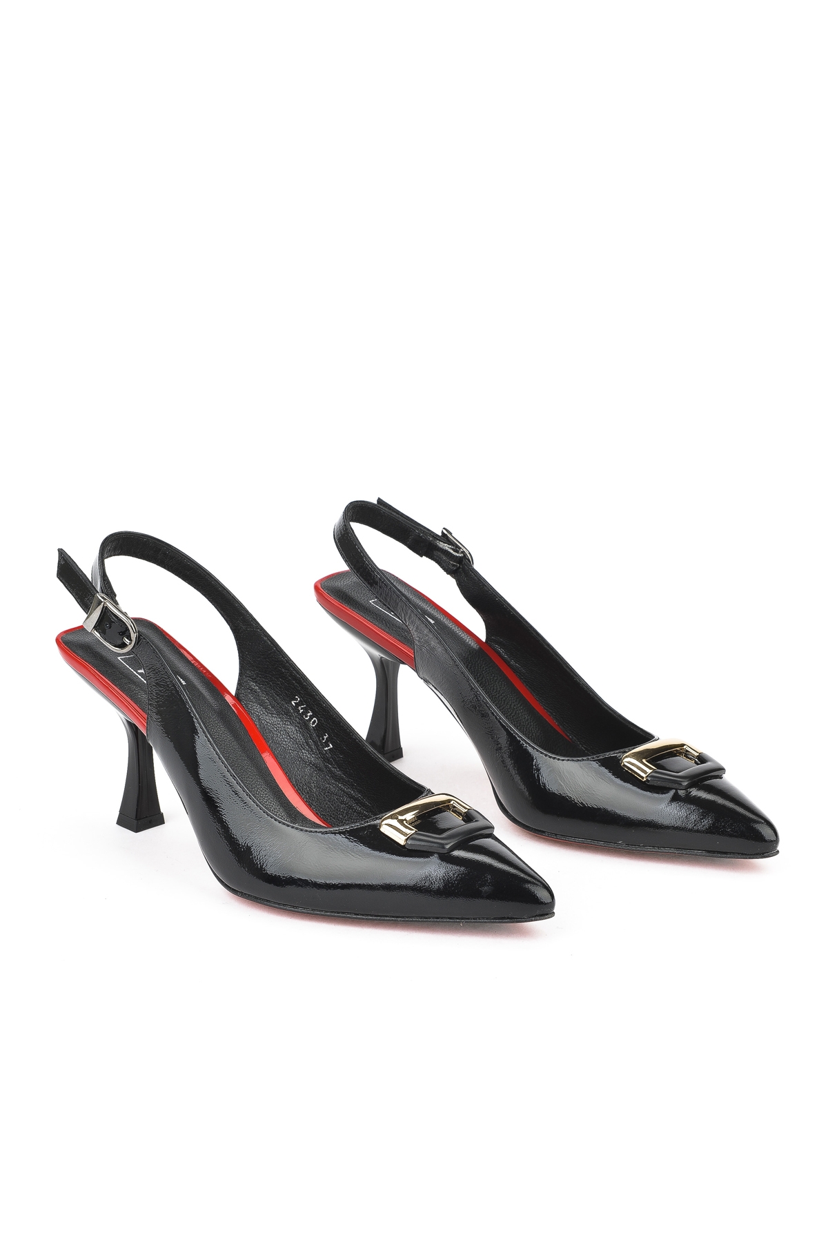 Kadın Hakiki Deri Topuklu Ayakkabı 1511030Z2430 Siyah - Görsel 3