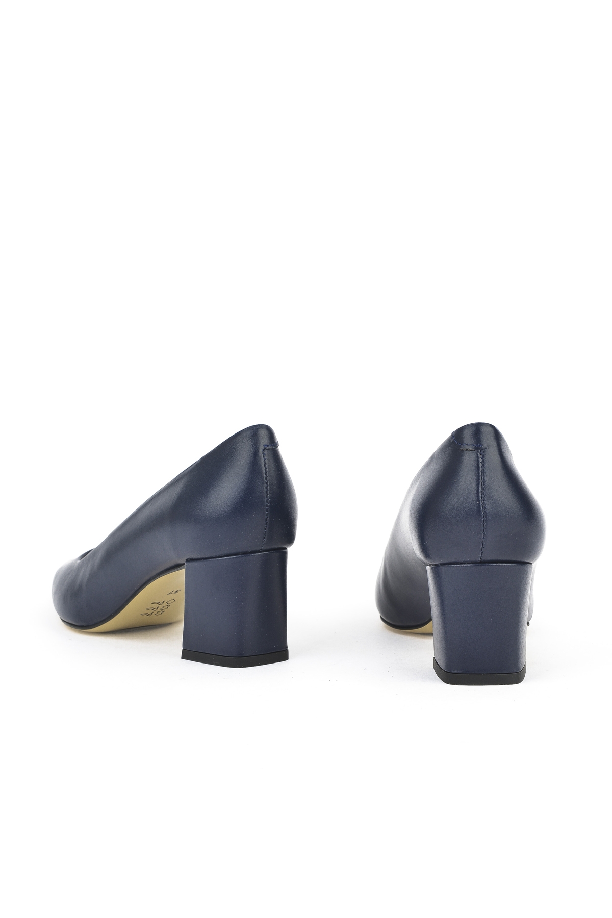 Kadın Hakiki Deri Topuklu Ayakkabı 1511030Z974 Lacivert - Görsel 4